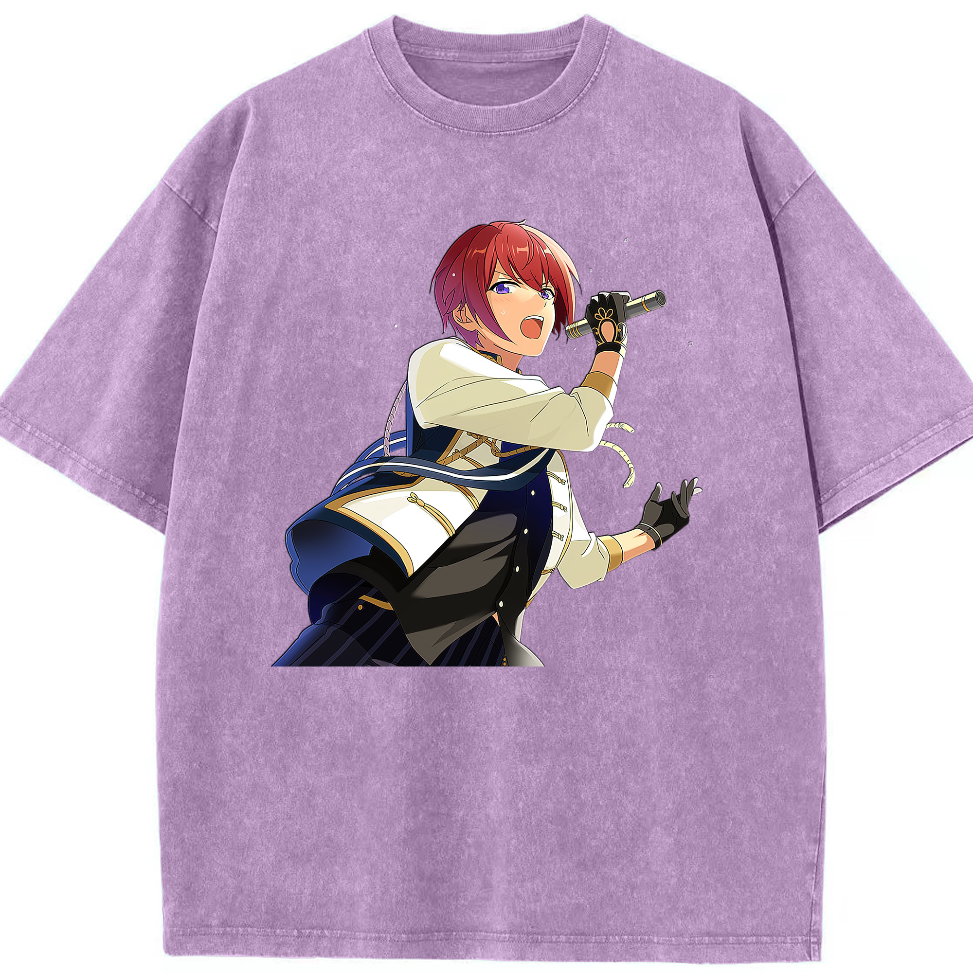 （画像用） あんさんぶるスターズ! Ensemble Stars 綿100% ヴィンテージ風 半袖Tシャツ（フロントプリント）