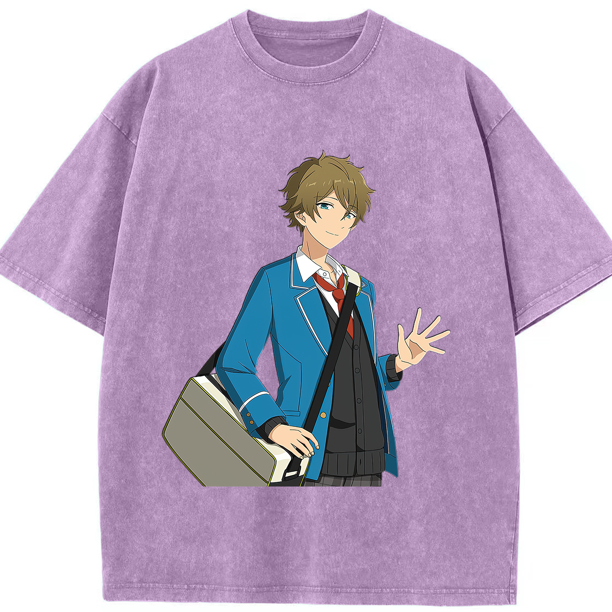 （画像用） あんさんぶるスターズ! Ensemble Stars 綿100% ヴィンテージ風 半袖Tシャツ（フロントプリント）