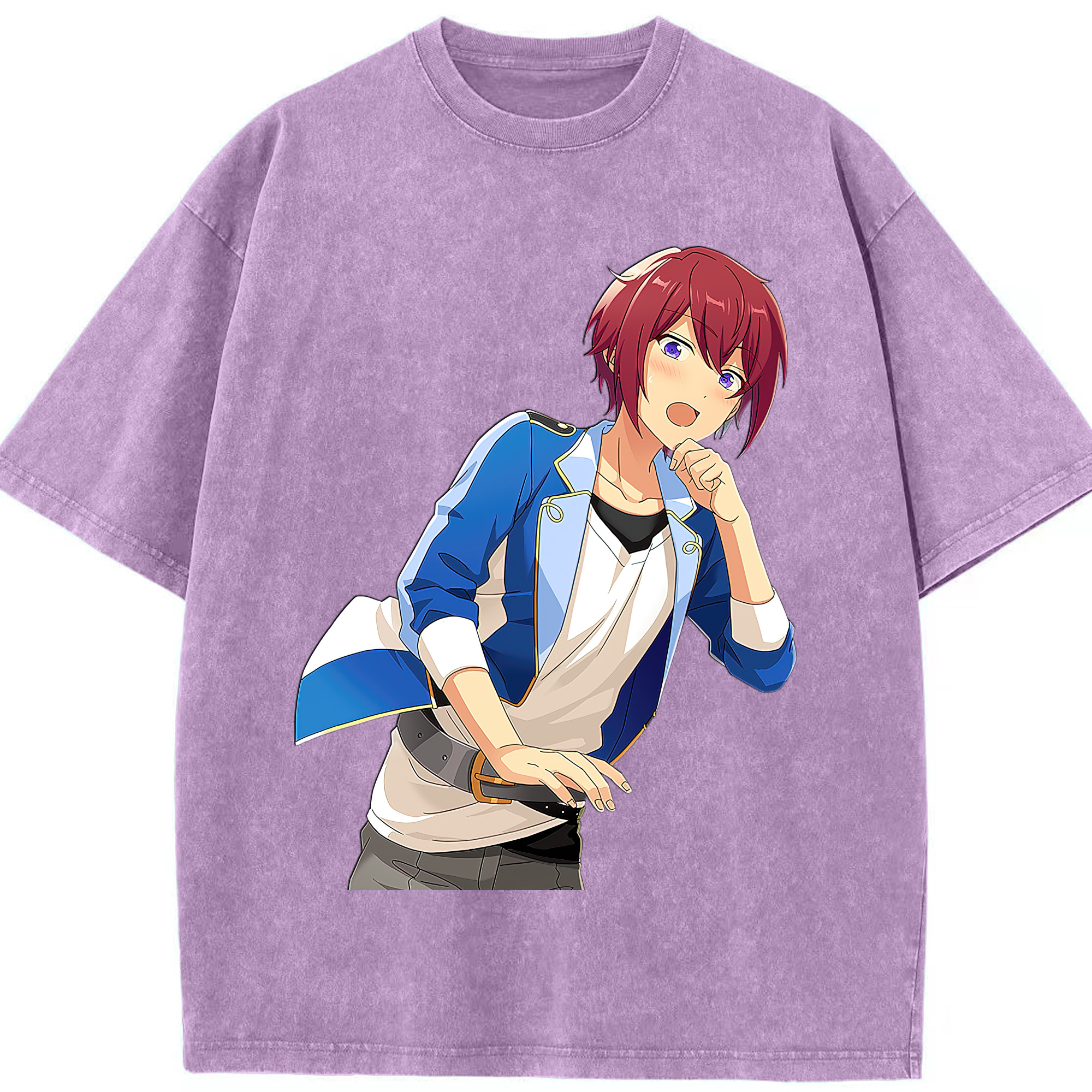 （画像用） あんさんぶるスターズ! Ensemble Stars 綿100% ヴィンテージ風 半袖Tシャツ（フロントプリント）