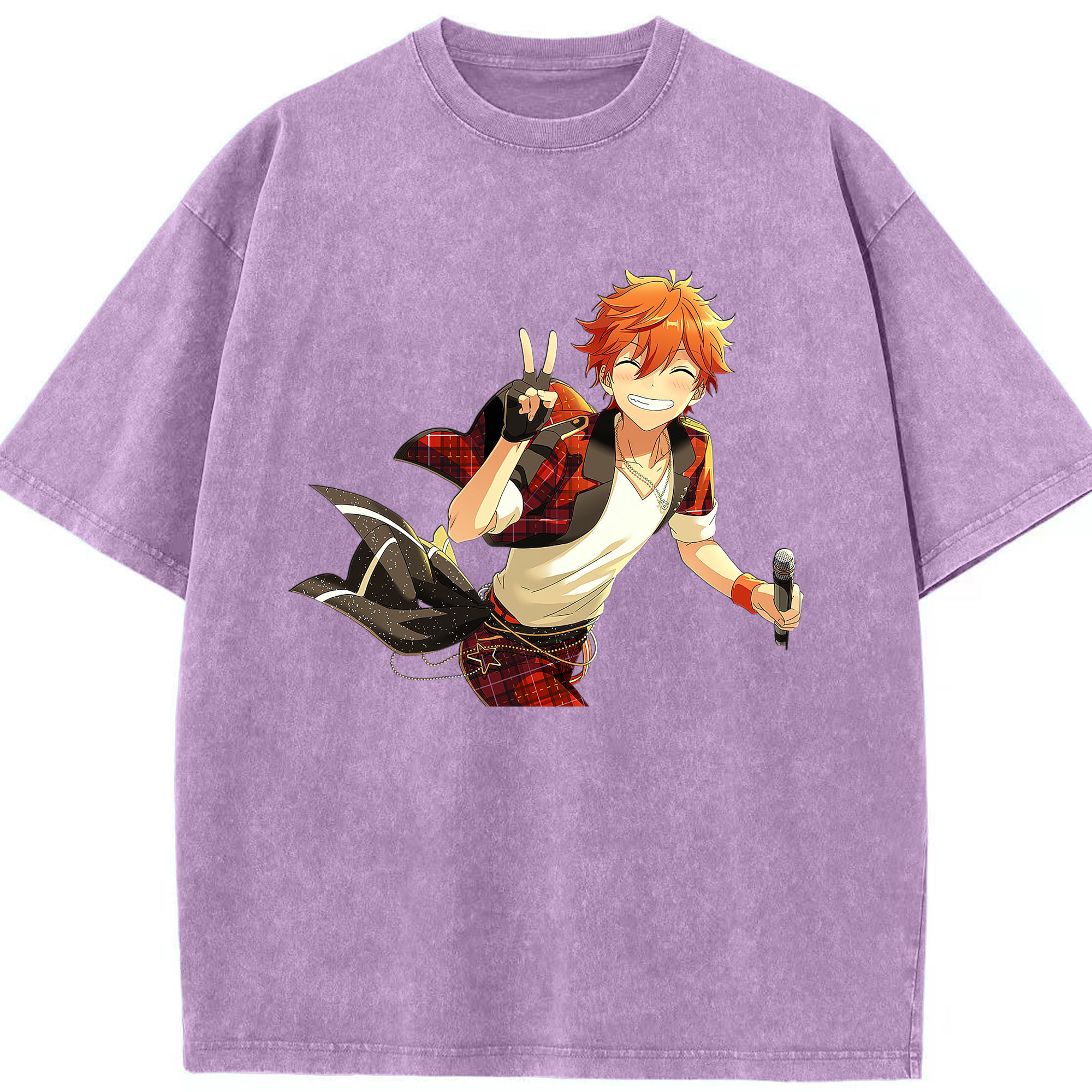 （画像用） あんさんぶるスターズ! Ensemble Stars 綿100% ヴィンテージ風 半袖Tシャツ（フロントプリント）