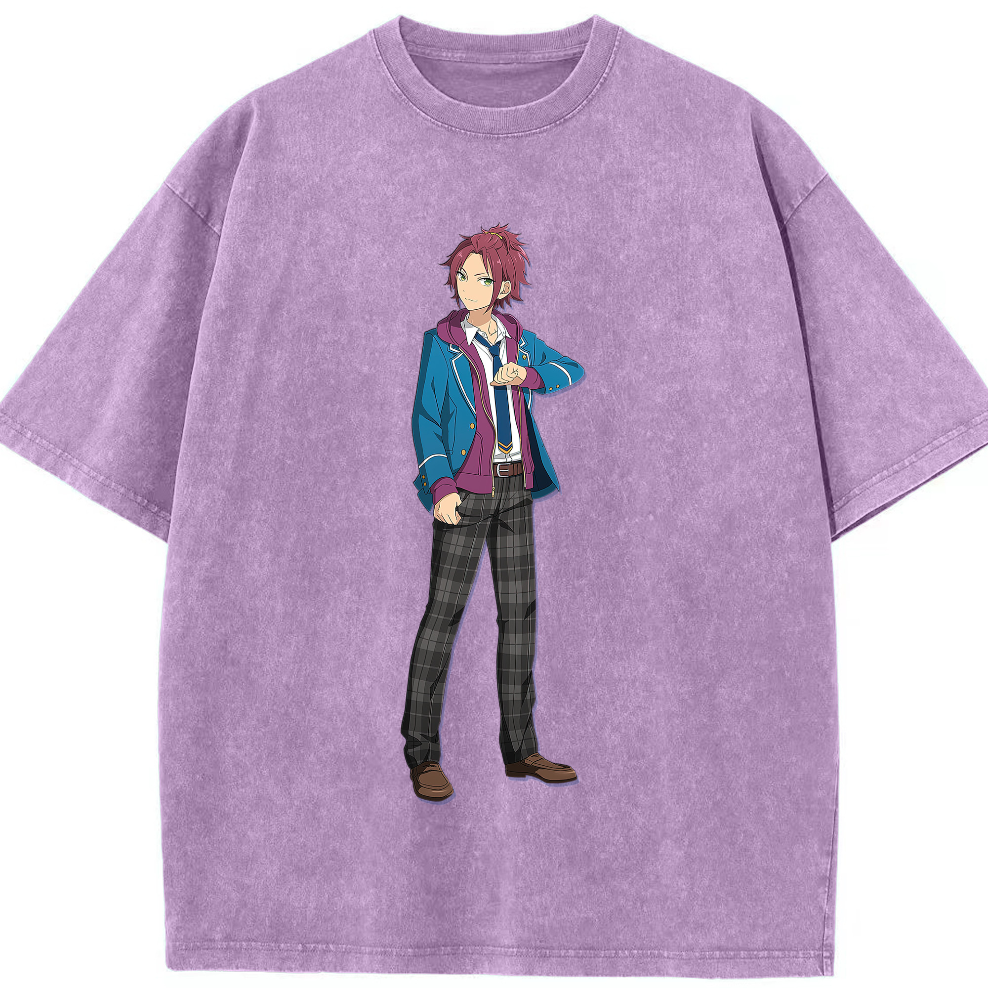 （画像用） あんさんぶるスターズ! Ensemble Stars 綿100% ヴィンテージ風 半袖Tシャツ（フロントプリント）