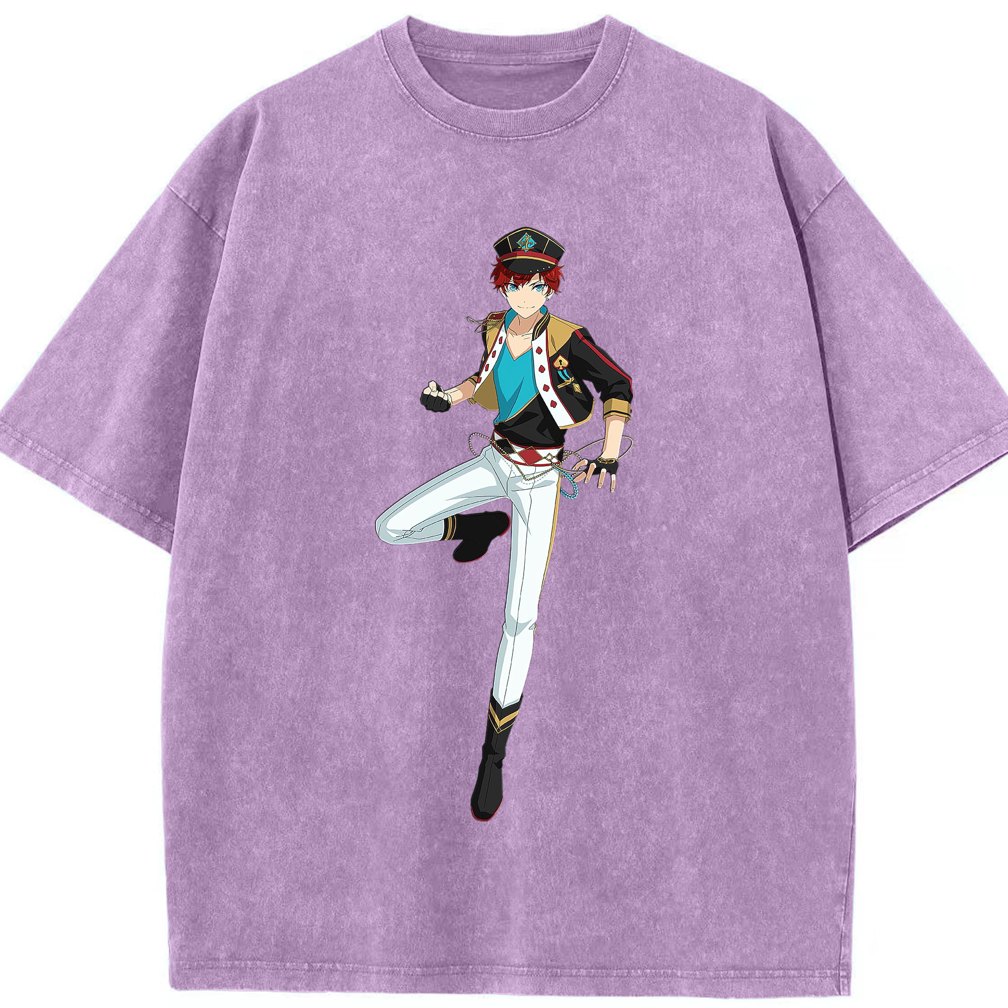（画像用） あんさんぶるスターズ! Ensemble Stars 綿100% ヴィンテージ風 半袖Tシャツ（フロントプリント）