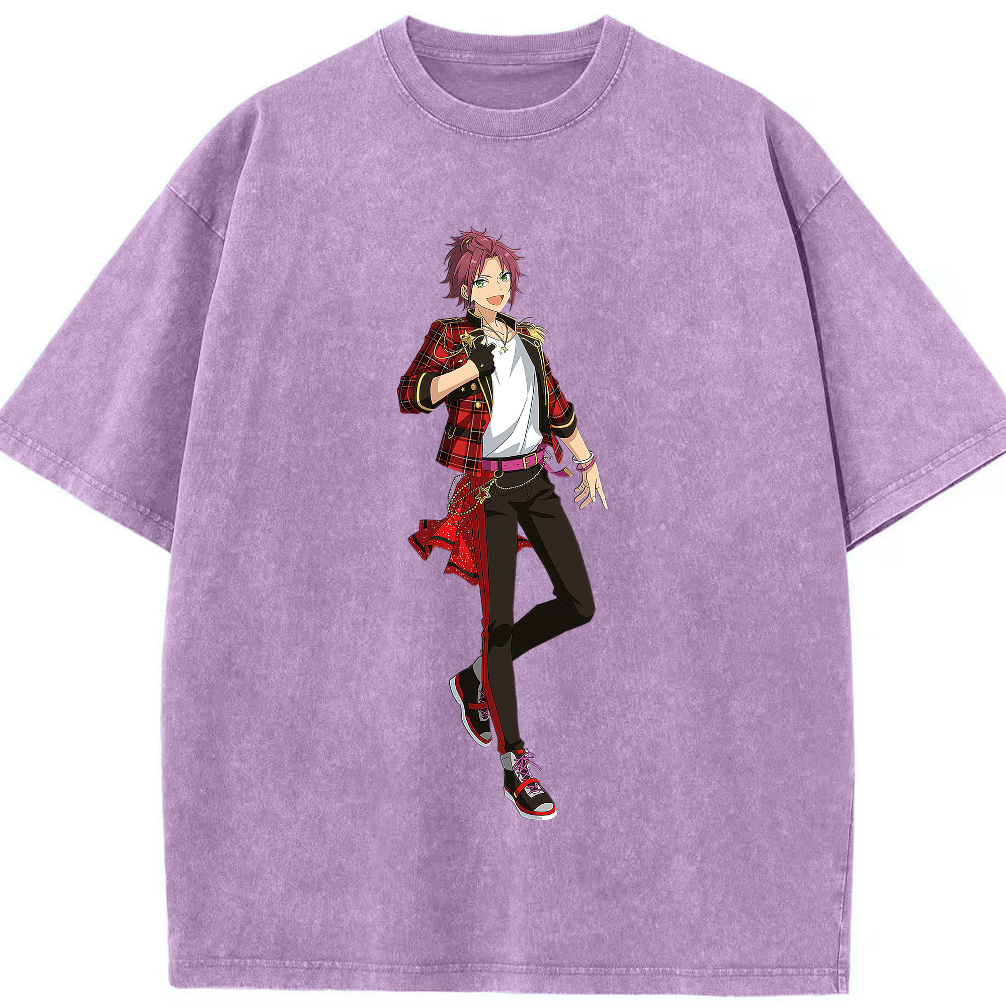 （画像用） あんさんぶるスターズ! Ensemble Stars 綿100% ヴィンテージ風 半袖Tシャツ（フロントプリント）