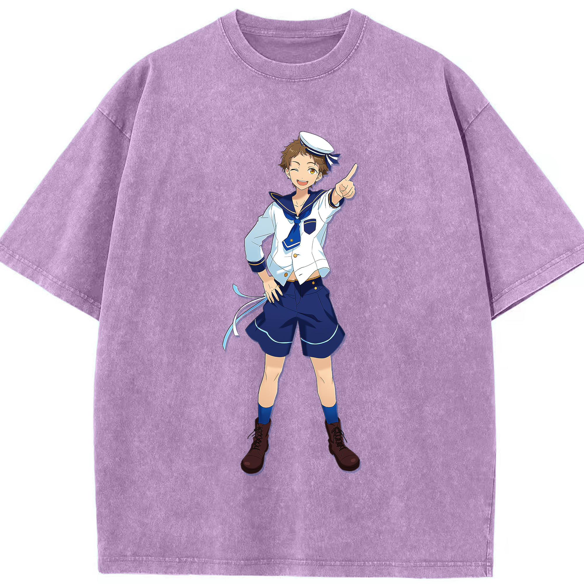 （画像用） あんさんぶるスターズ! Ensemble Stars 綿100% ヴィンテージ風 半袖Tシャツ（フロントプリント）