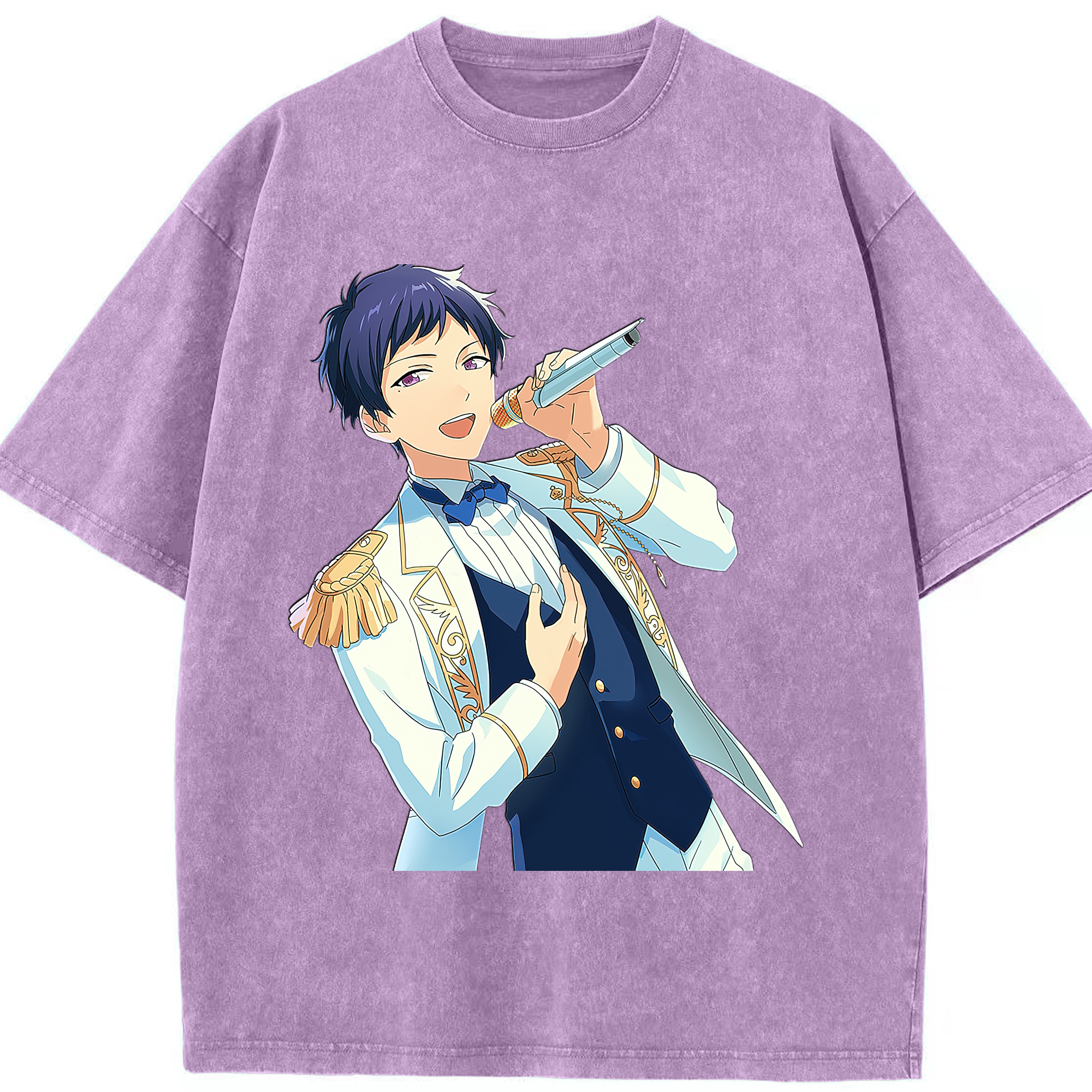 （画像用） あんさんぶるスターズ! Ensemble Stars 綿100% ヴィンテージ風 半袖Tシャツ（フロントプリント）