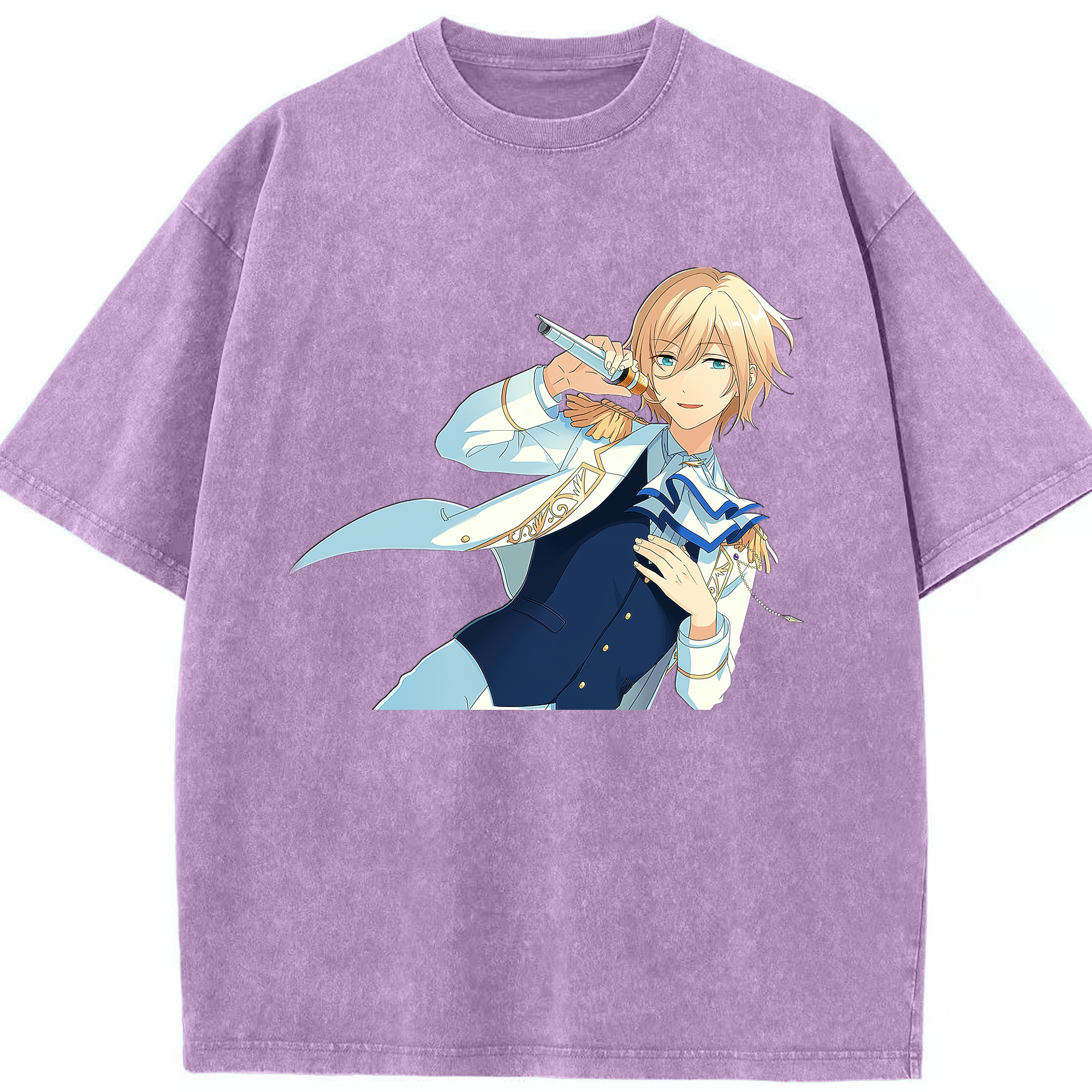 （画像用） あんさんぶるスターズ! Ensemble Stars 綿100% ヴィンテージ風 半袖Tシャツ（フロントプリント）