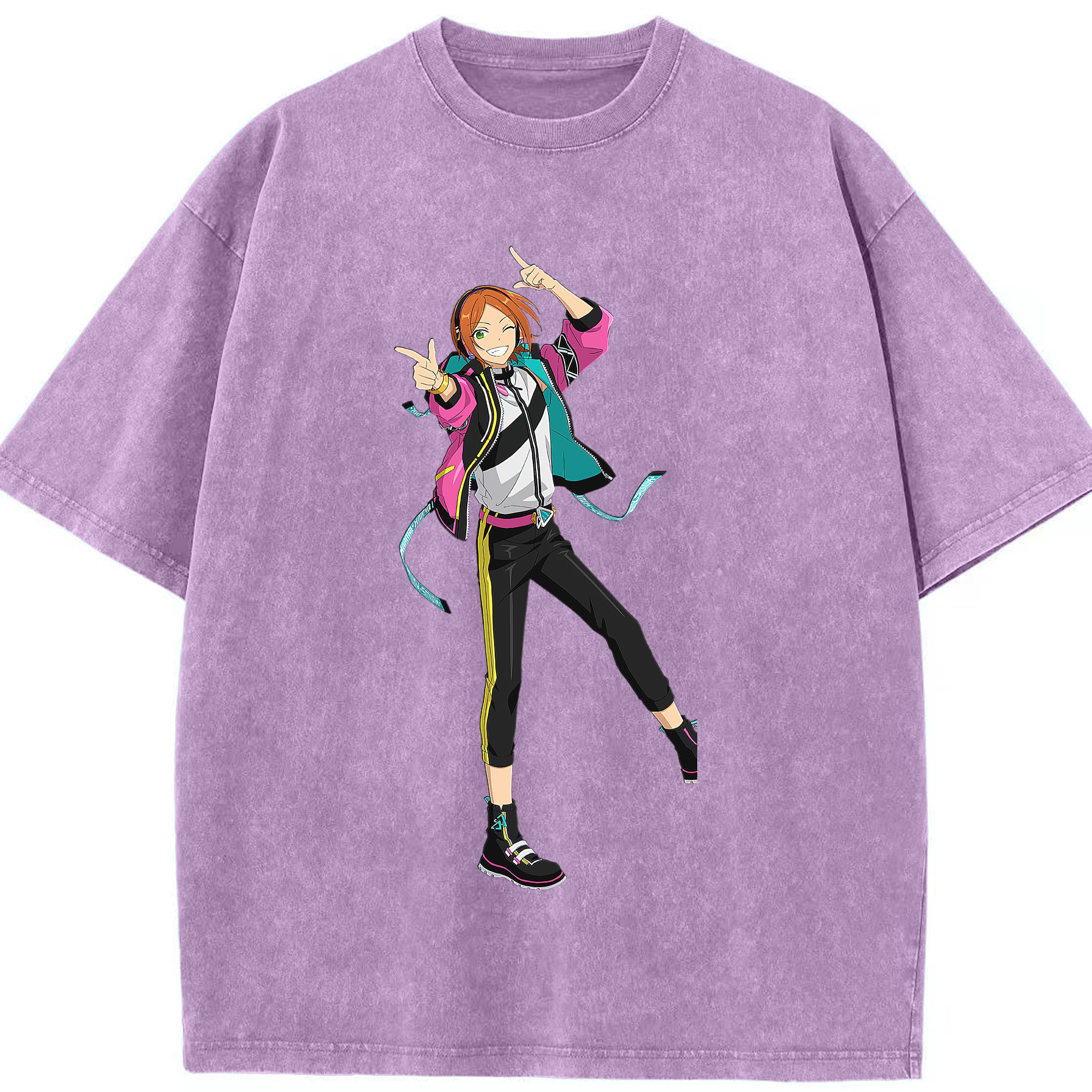 （画像用） あんさんぶるスターズ! Ensemble Stars 綿100% ヴィンテージ風 半袖Tシャツ（フロントプリント）
