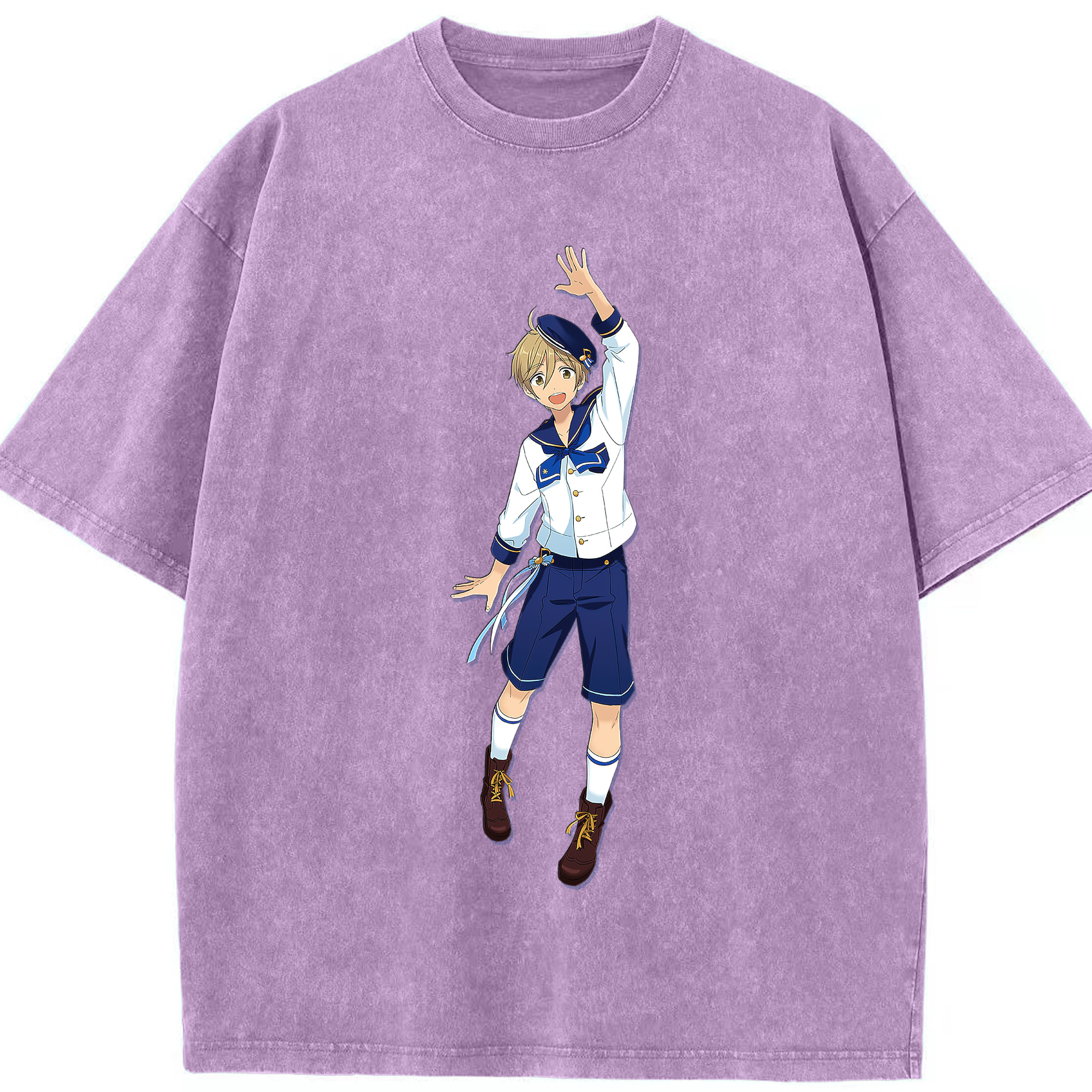 （画像用） あんさんぶるスターズ! Ensemble Stars 綿100% ヴィンテージ風 半袖Tシャツ（フロントプリント）