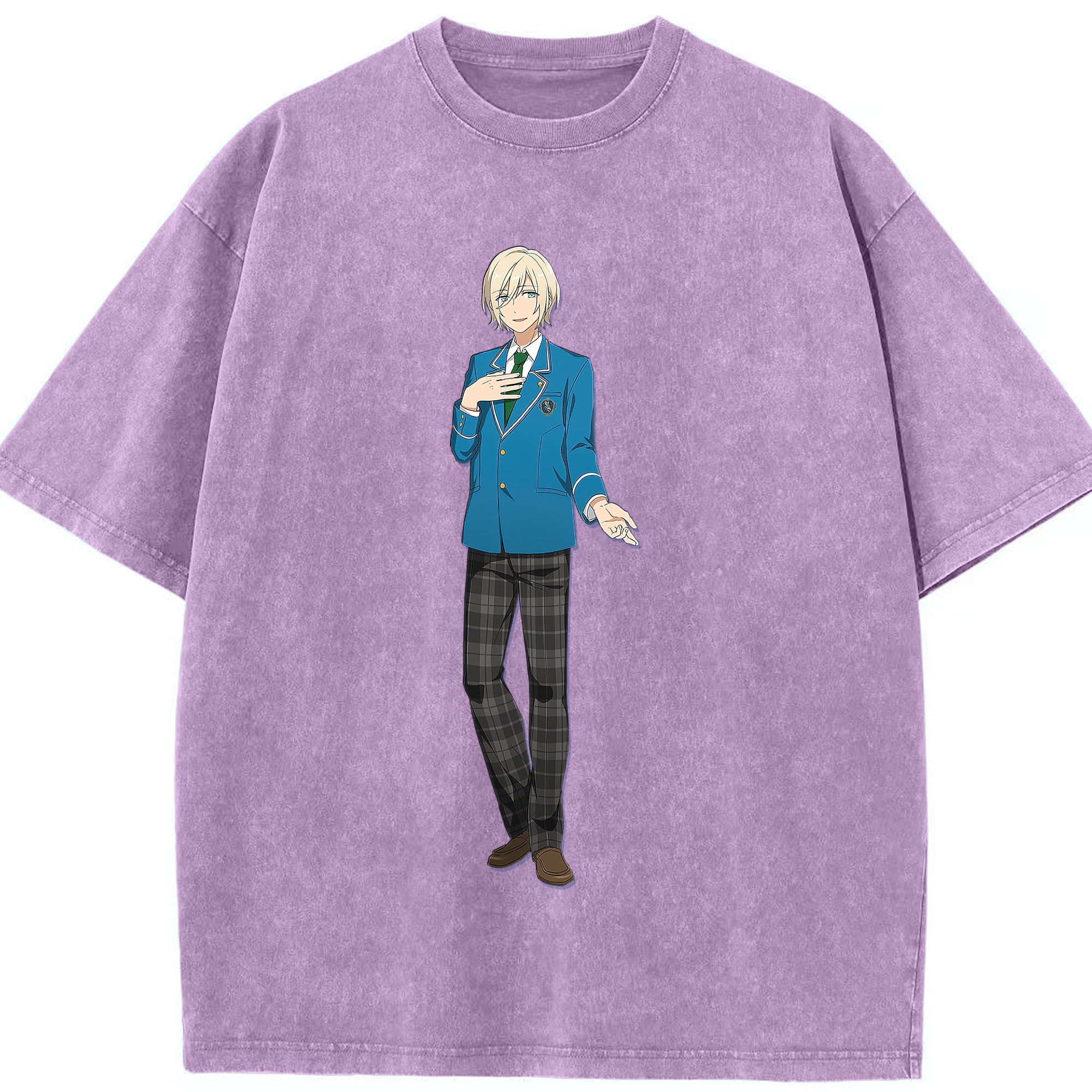 （画像用） あんさんぶるスターズ! Ensemble Stars 綿100% ヴィンテージ風 半袖Tシャツ（フロントプリント）