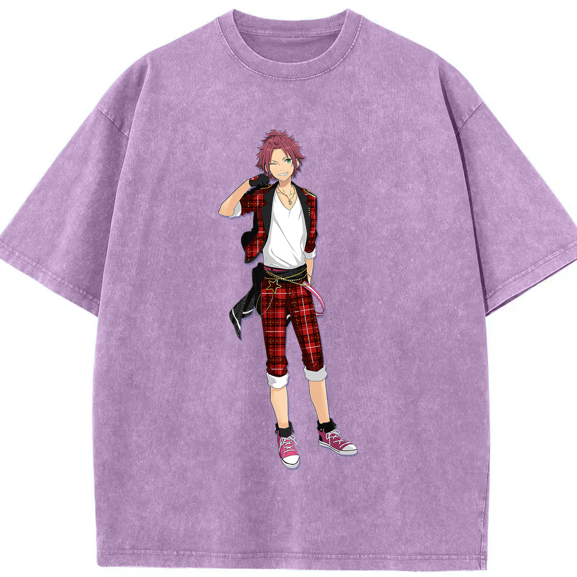 （画像用） あんさんぶるスターズ! Ensemble Stars 綿100% ヴィンテージ風 半袖Tシャツ（フロントプリント）