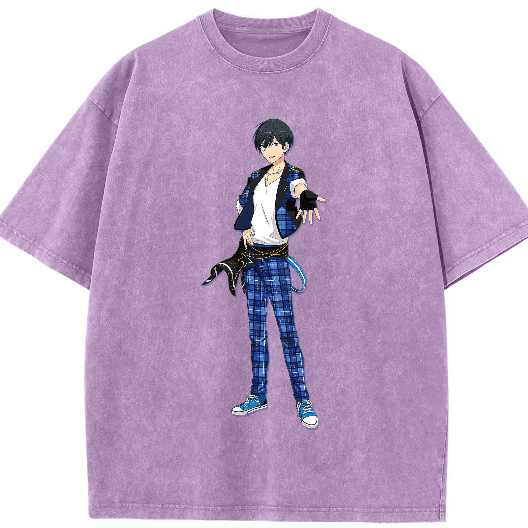 （画像用） あんさんぶるスターズ! Ensemble Stars 綿100% ヴィンテージ風 半袖Tシャツ（フロントプリント）