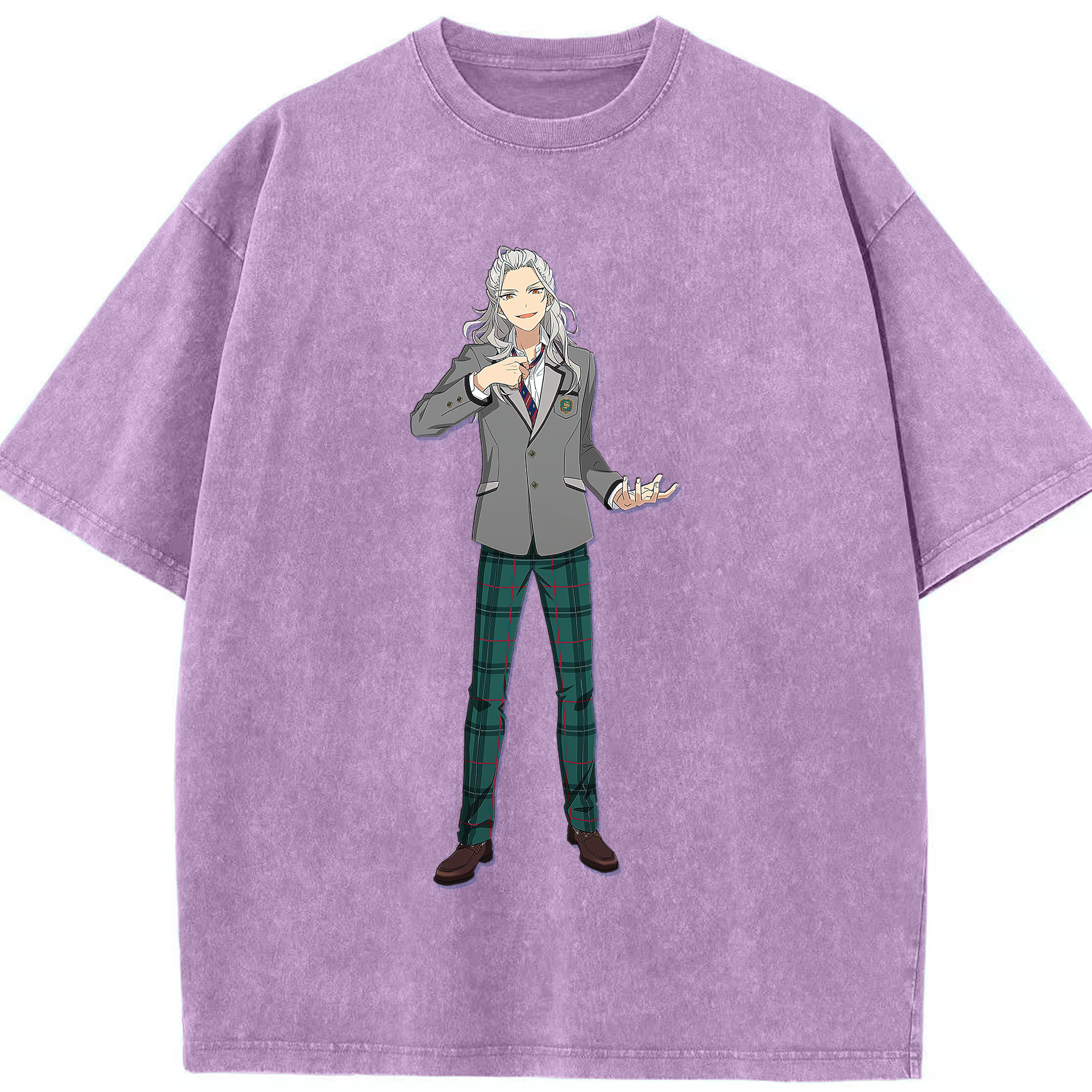 （画像用） あんさんぶるスターズ! Ensemble Stars 綿100% ヴィンテージ風 半袖Tシャツ（フロントプリント）