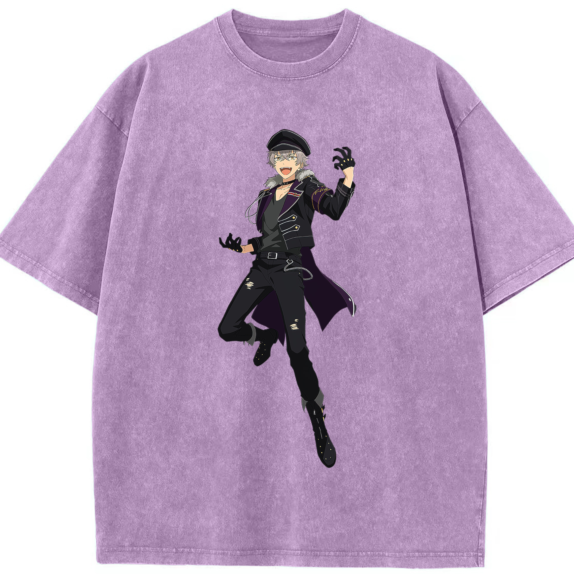 （画像用） あんさんぶるスターズ! Ensemble Stars 綿100% ヴィンテージ風 半袖Tシャツ（フロントプリント）