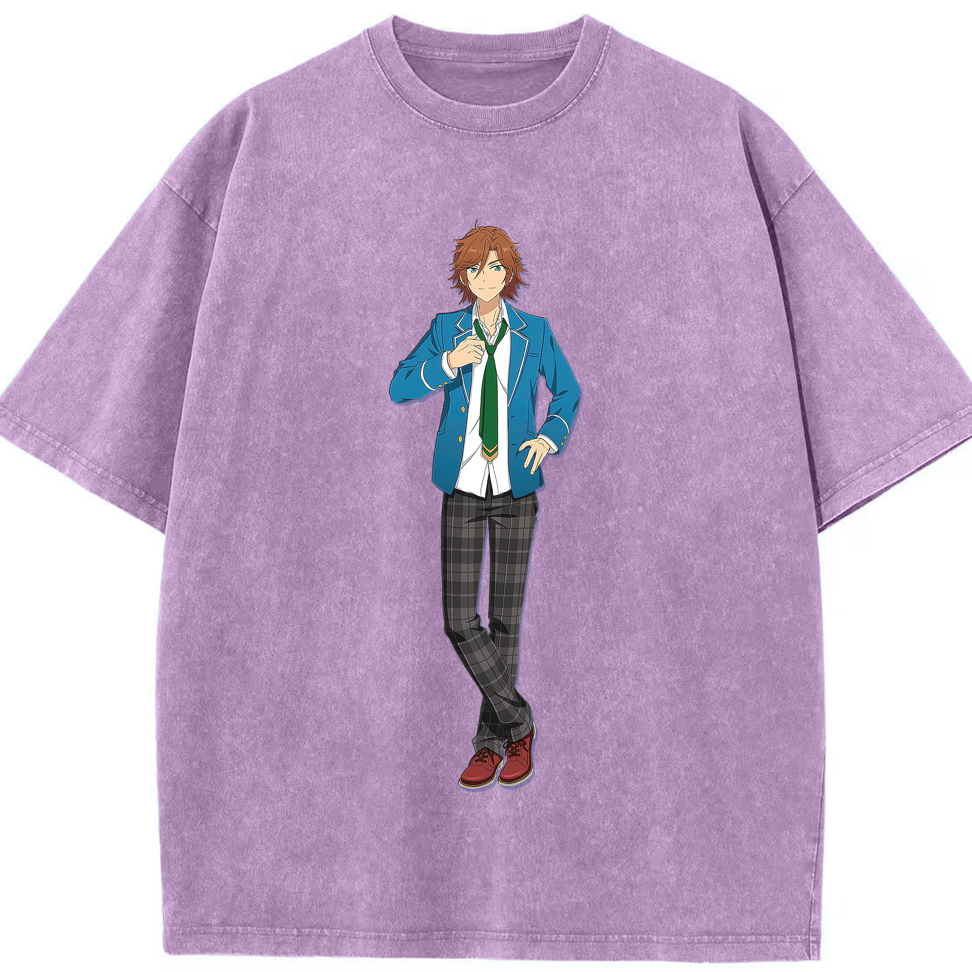 （画像用） あんさんぶるスターズ! Ensemble Stars 綿100% ヴィンテージ風 半袖Tシャツ（フロントプリント）