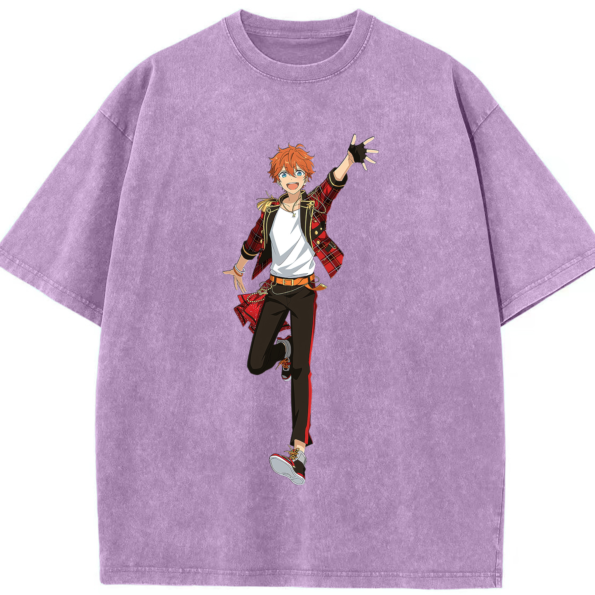 （画像用） あんさんぶるスターズ! Ensemble Stars 綿100% ヴィンテージ風 半袖Tシャツ（フロントプリント）
