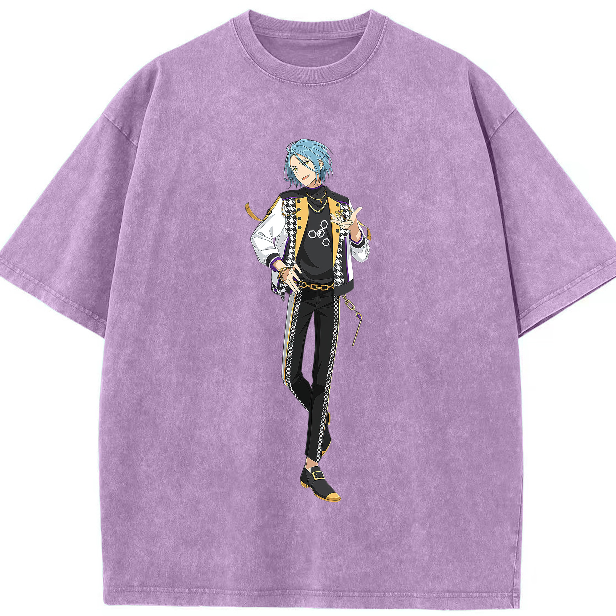 （画像用） あんさんぶるスターズ! Ensemble Stars 綿100% ヴィンテージ風 半袖Tシャツ（フロントプリント）