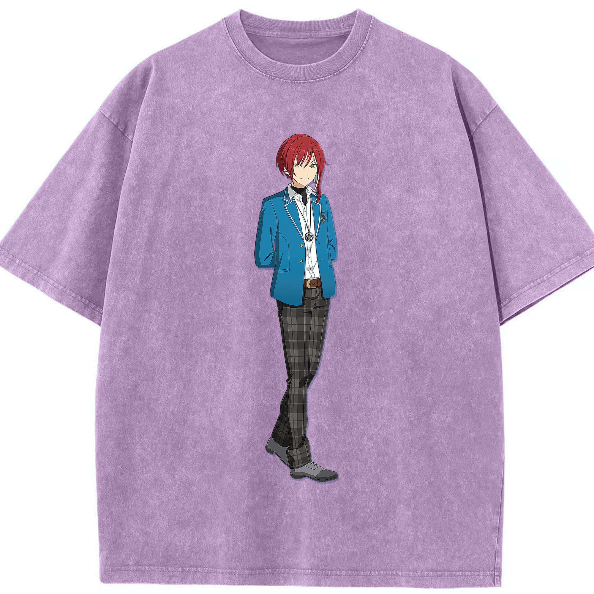 （画像用） あんさんぶるスターズ! Ensemble Stars 綿100% ヴィンテージ風 半袖Tシャツ（フロントプリント）