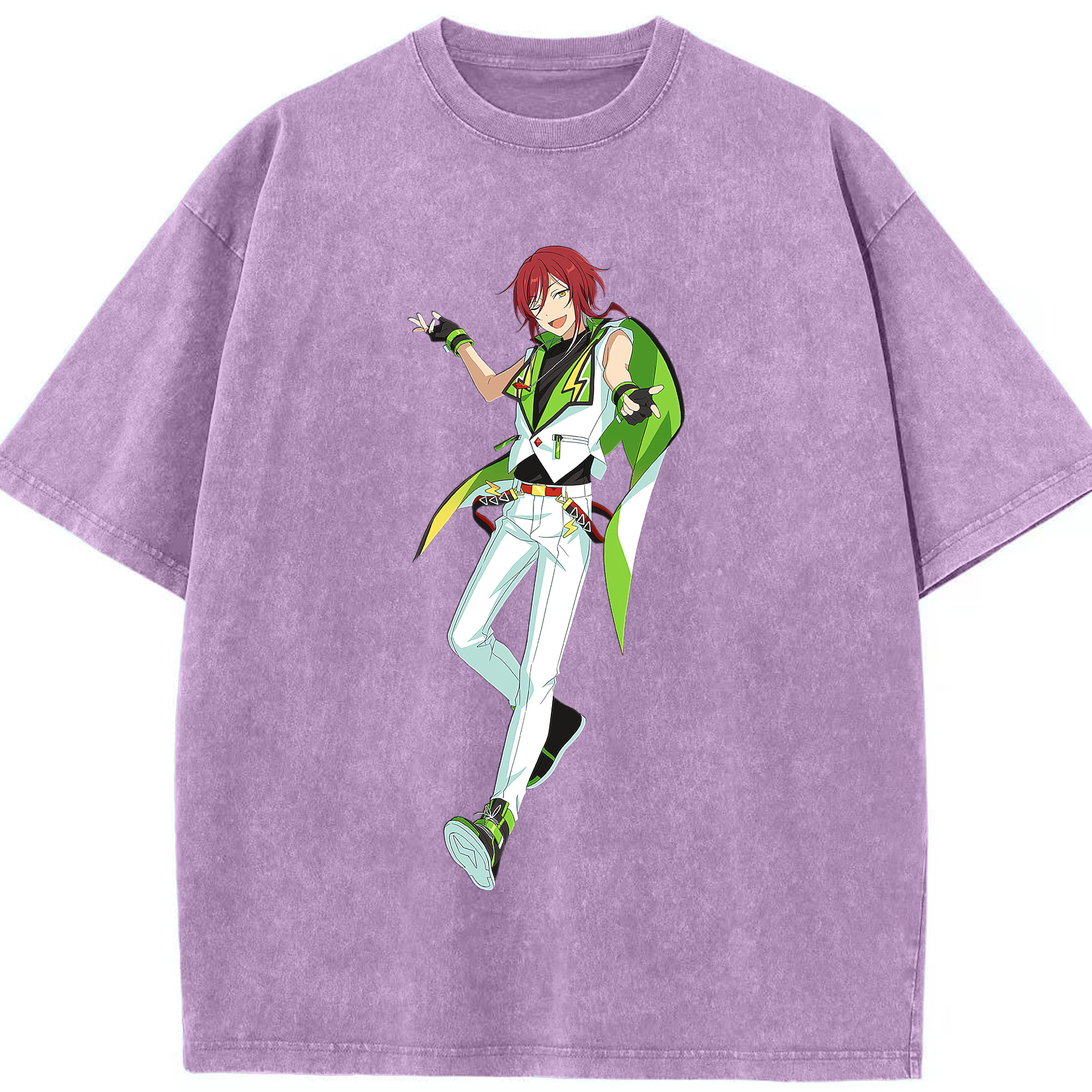 （画像用） あんさんぶるスターズ! Ensemble Stars 綿100% ヴィンテージ風 半袖Tシャツ（フロントプリント）