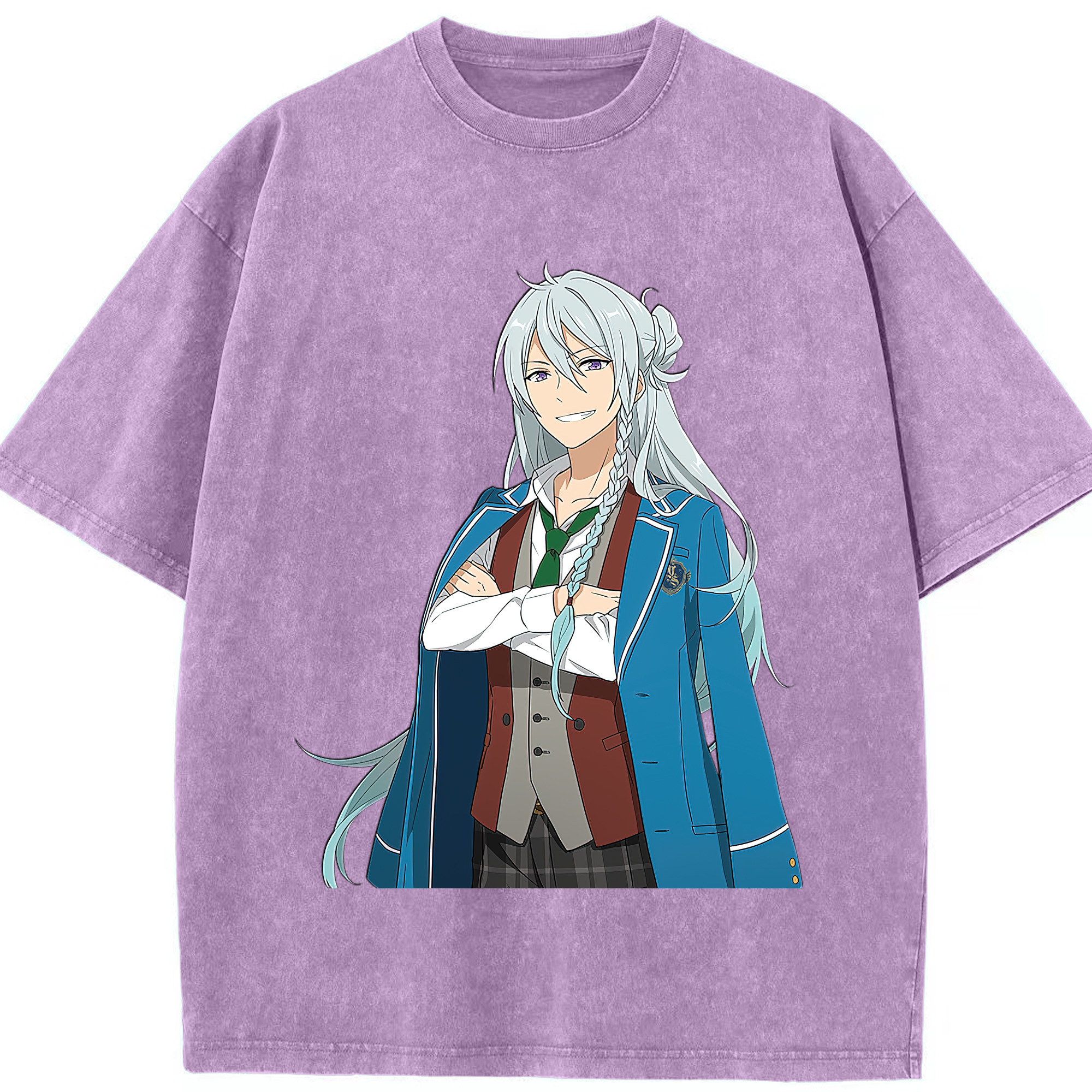 （画像用） あんさんぶるスターズ! Ensemble Stars 綿100% ヴィンテージ風 半袖Tシャツ（フロントプリント）