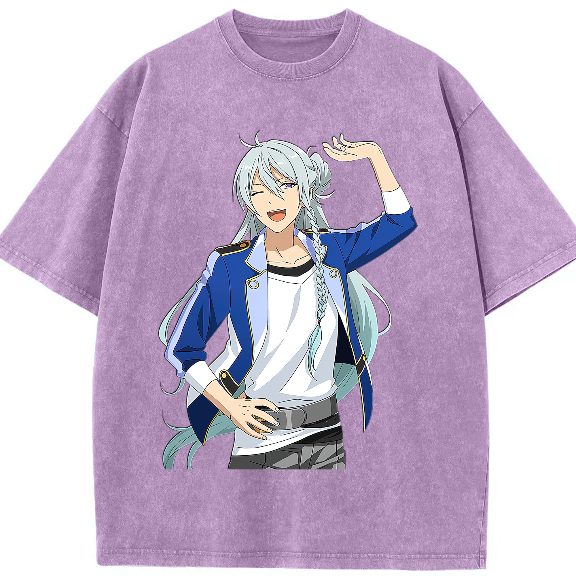 （画像用） あんさんぶるスターズ! Ensemble Stars 綿100% ヴィンテージ風 半袖Tシャツ（フロントプリント）
