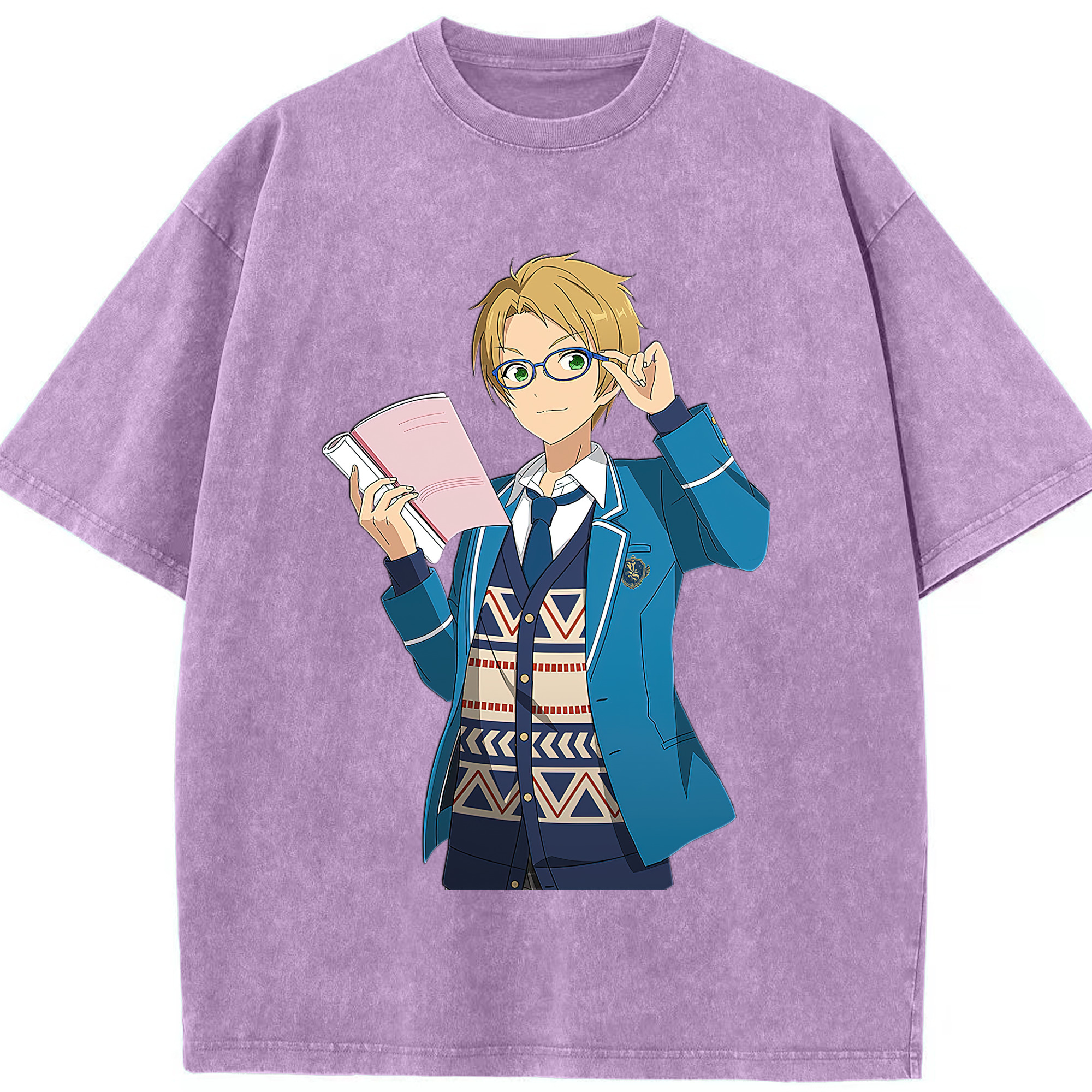 （画像用） あんさんぶるスターズ! Ensemble Stars 綿100% ヴィンテージ風 半袖Tシャツ（フロントプリント）