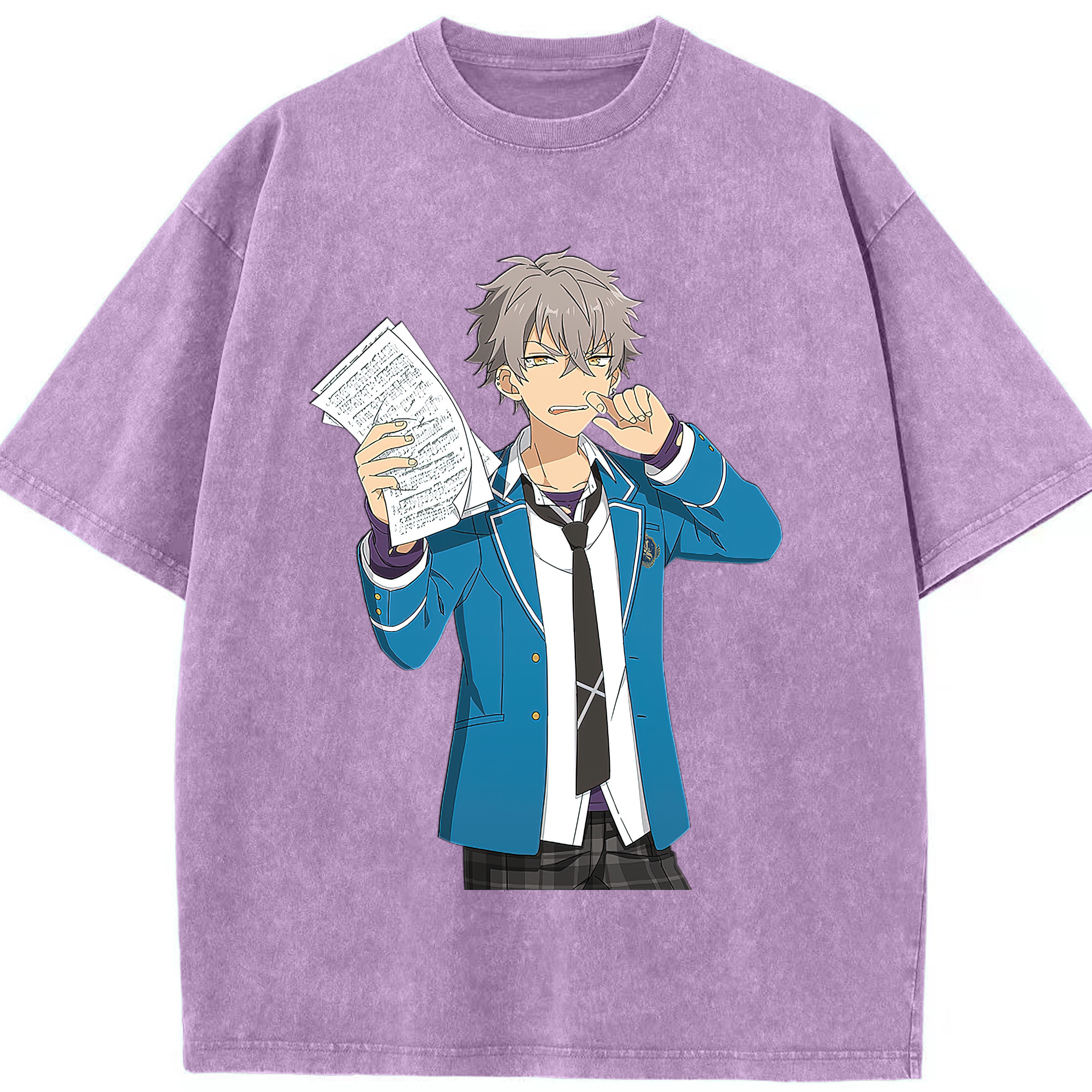 （画像用） あんさんぶるスターズ! Ensemble Stars 綿100% ヴィンテージ風 半袖Tシャツ（フロントプリント）