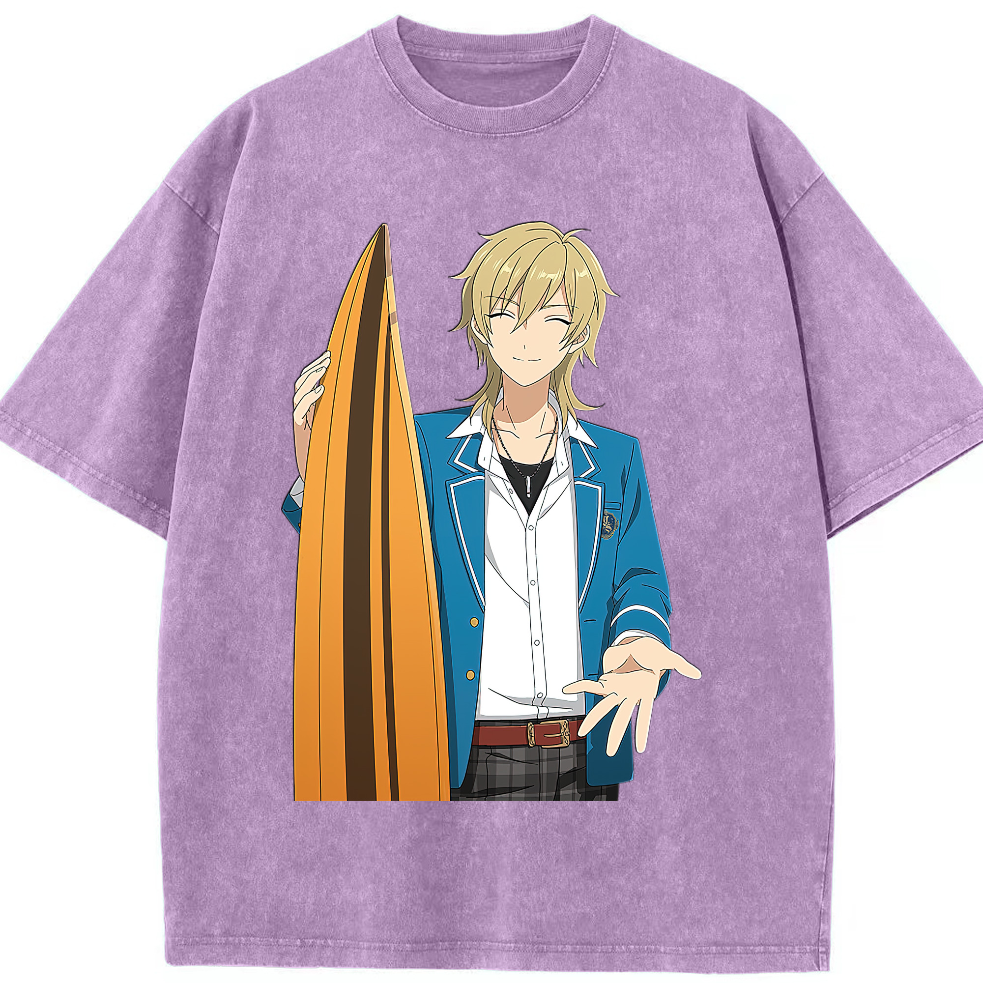 （画像用） あんさんぶるスターズ! Ensemble Stars 綿100% ヴィンテージ風 半袖Tシャツ（フロントプリント）