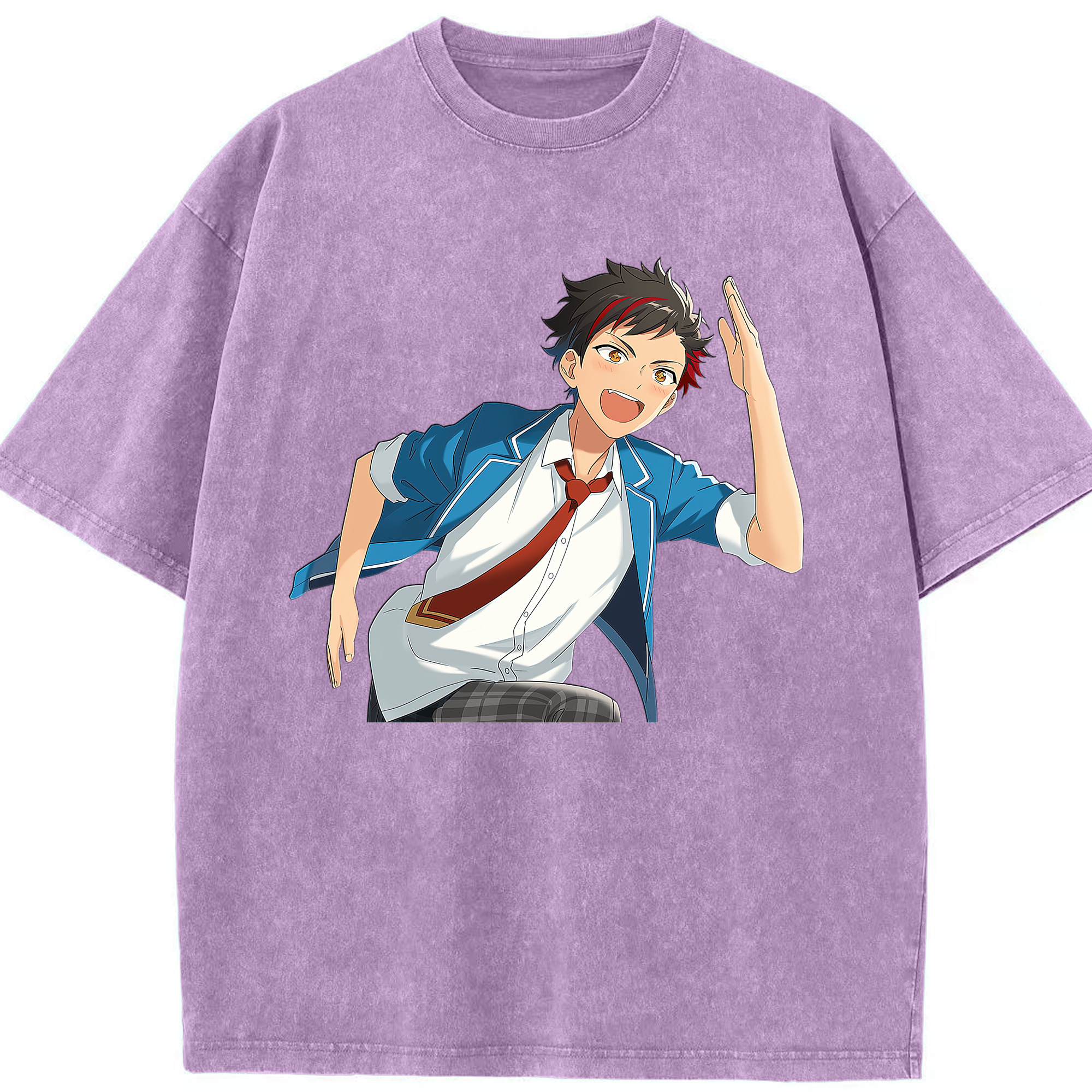 （画像用） あんさんぶるスターズ! Ensemble Stars 綿100% ヴィンテージ風 半袖Tシャツ（フロントプリント）
