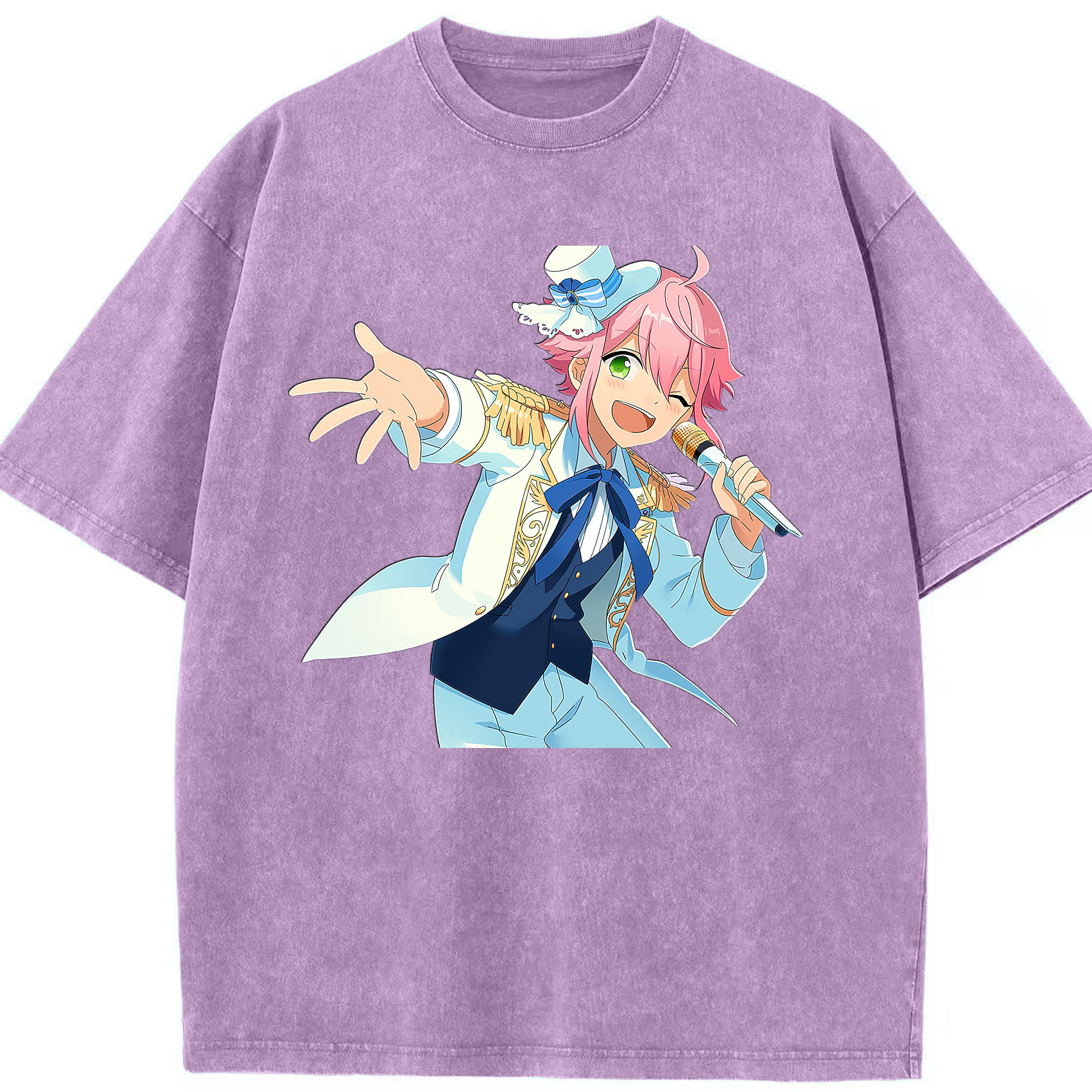 （画像用） あんさんぶるスターズ! Ensemble Stars 綿100% ヴィンテージ風 半袖Tシャツ（フロントプリント）