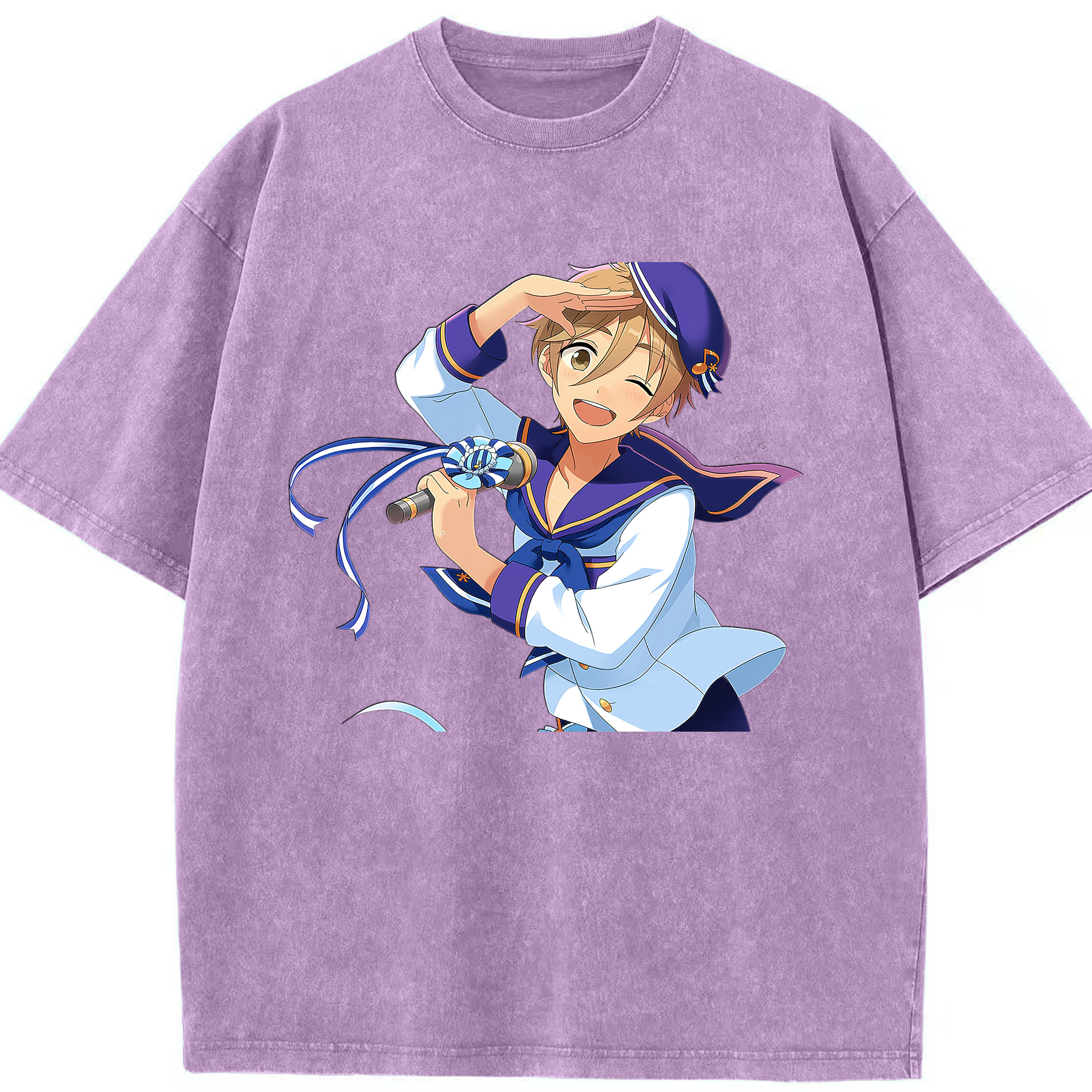 （画像用） あんさんぶるスターズ! Ensemble Stars 綿100% ヴィンテージ風 半袖Tシャツ（フロントプリント）