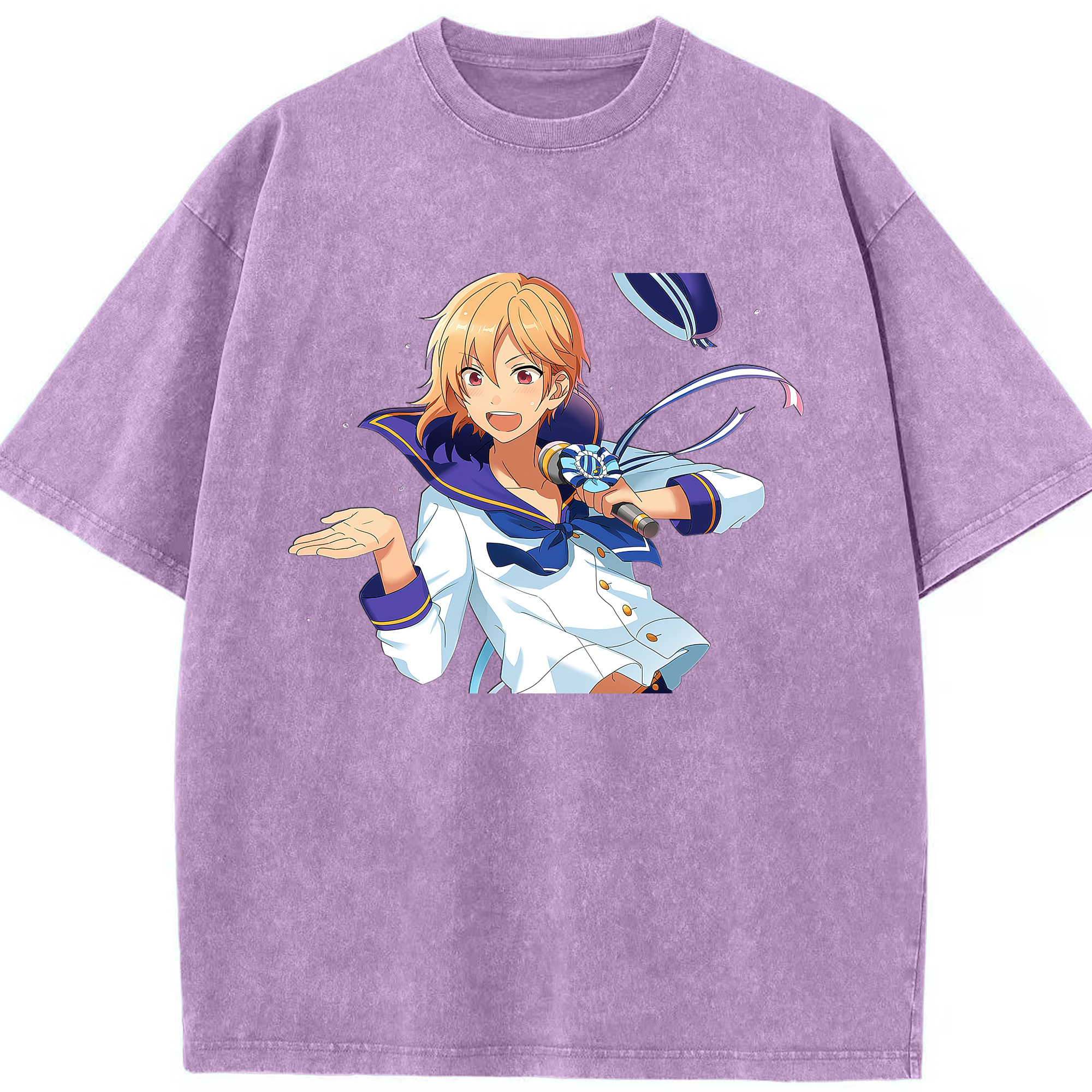 （画像用） あんさんぶるスターズ! Ensemble Stars 綿100% ヴィンテージ風 半袖Tシャツ（フロントプリント）