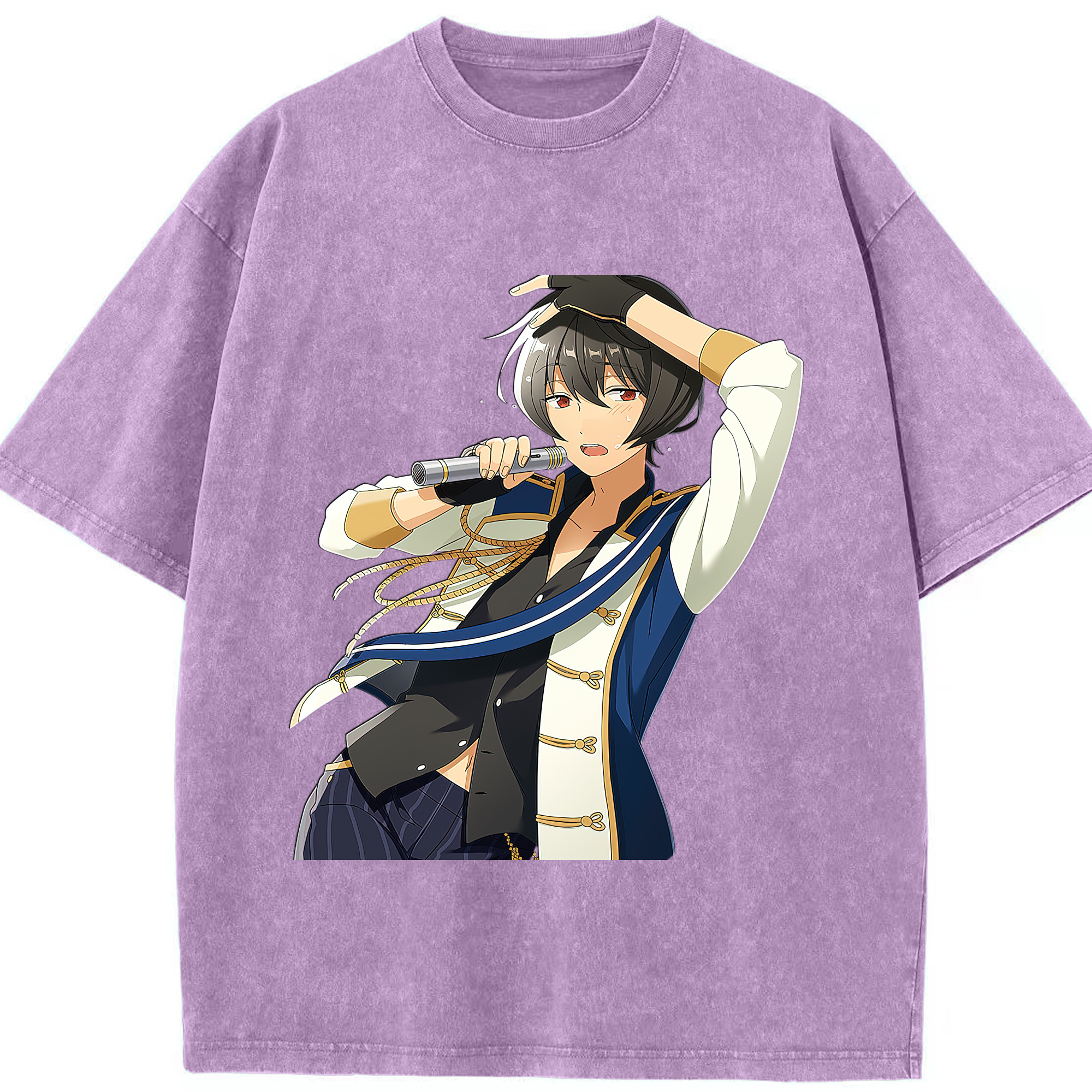 （画像用） あんさんぶるスターズ! Ensemble Stars 綿100% ヴィンテージ風 半袖Tシャツ（フロントプリント）