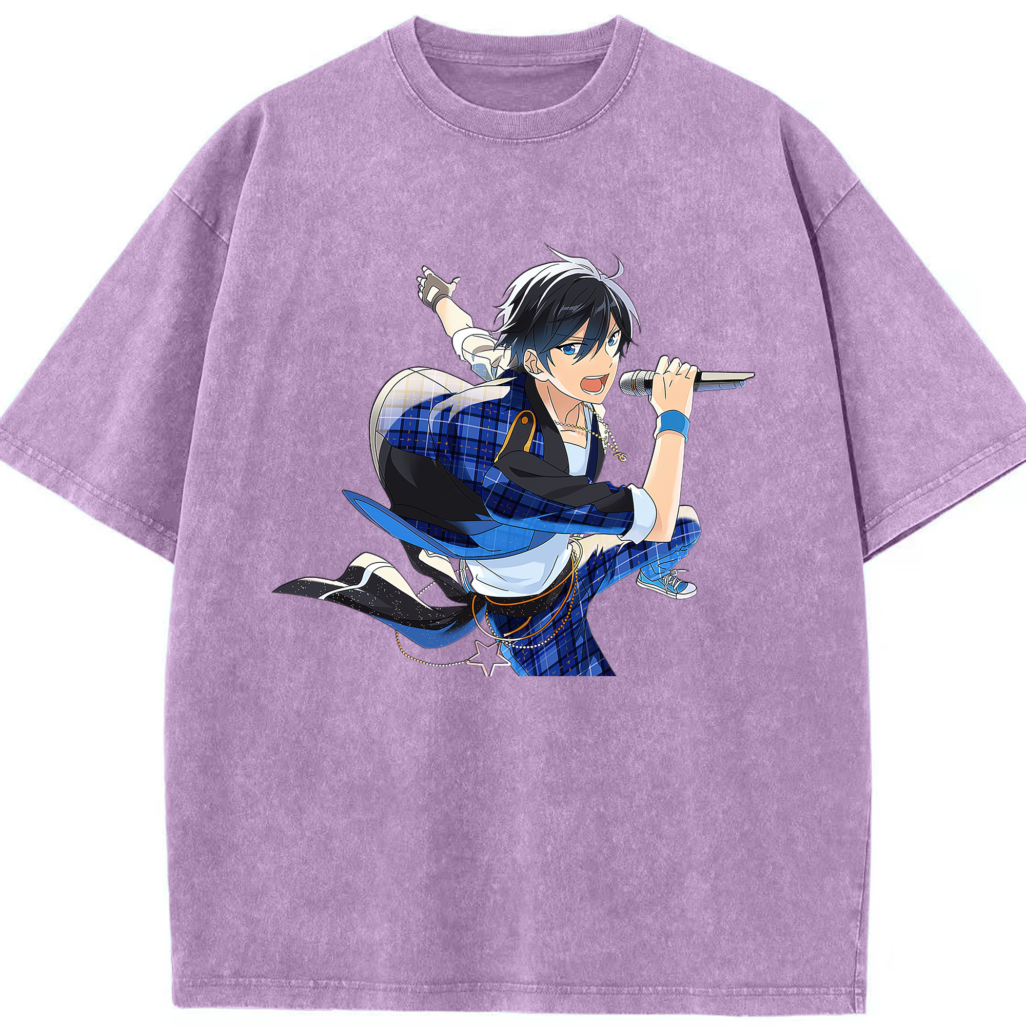 （画像用） あんさんぶるスターズ! Ensemble Stars 綿100% ヴィンテージ風 半袖Tシャツ（フロントプリント）