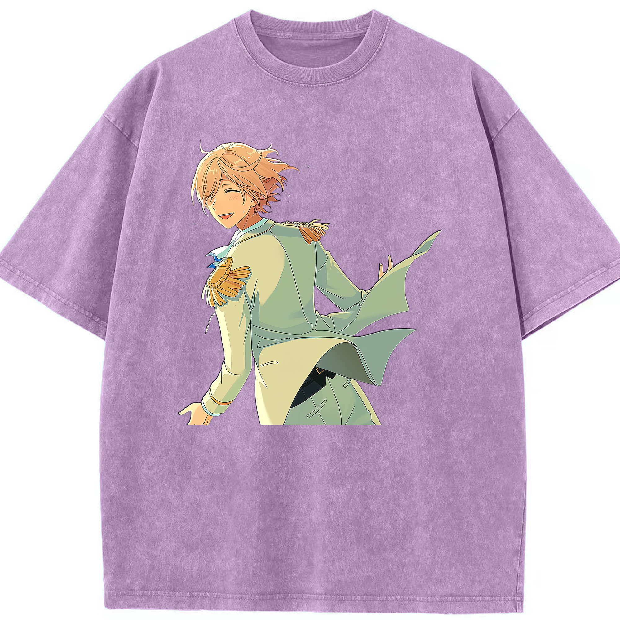（画像用） あんさんぶるスターズ! Ensemble Stars 綿100% ヴィンテージ風 半袖Tシャツ（フロントプリント）