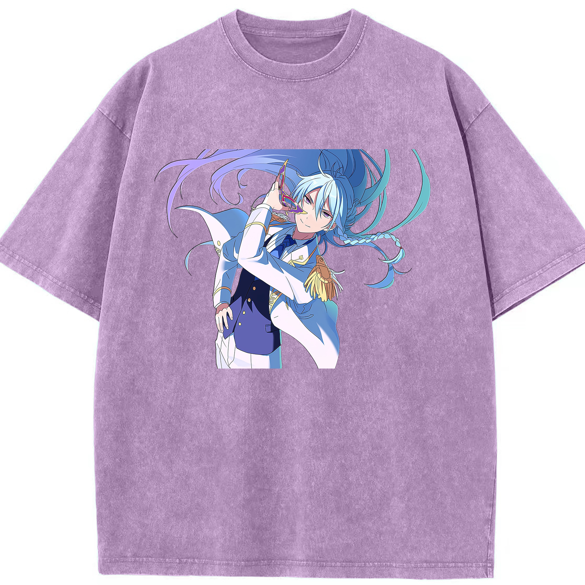 （画像用） あんさんぶるスターズ! Ensemble Stars 綿100% ヴィンテージ風 半袖Tシャツ（フロントプリント）