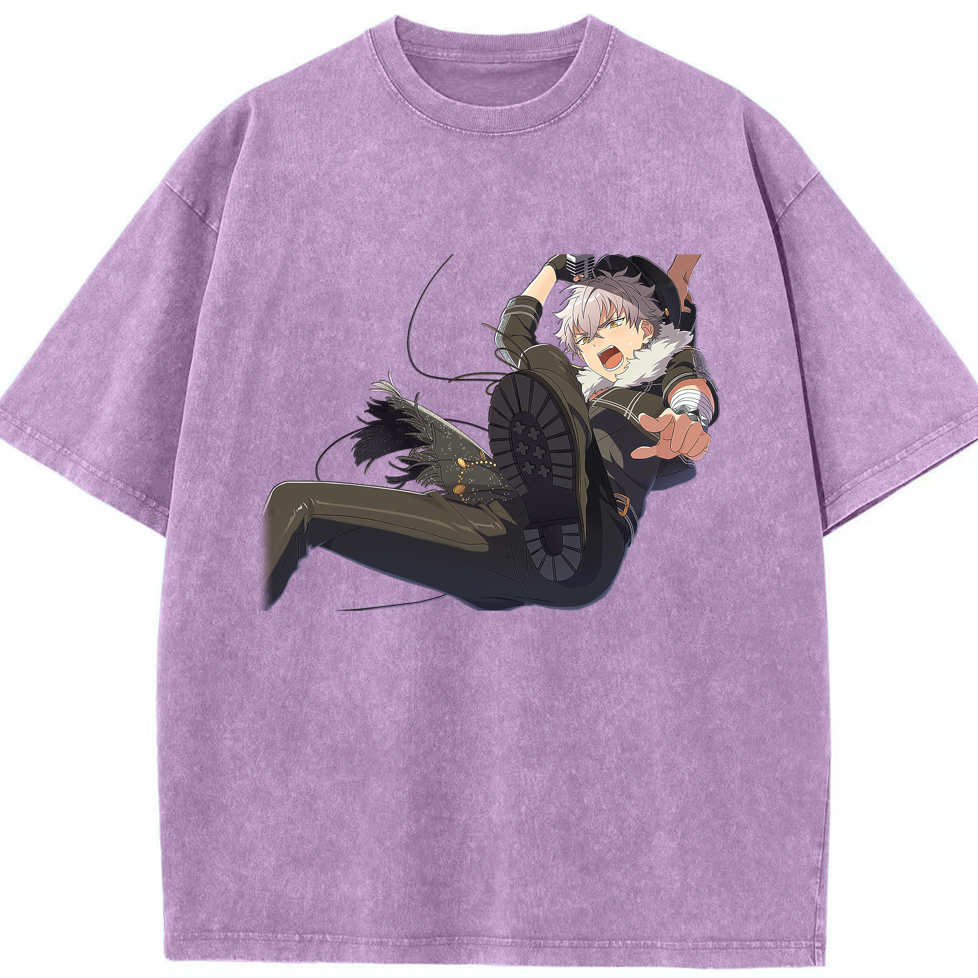 （画像用） あんさんぶるスターズ! Ensemble Stars 綿100% ヴィンテージ風 半袖Tシャツ（フロントプリント）