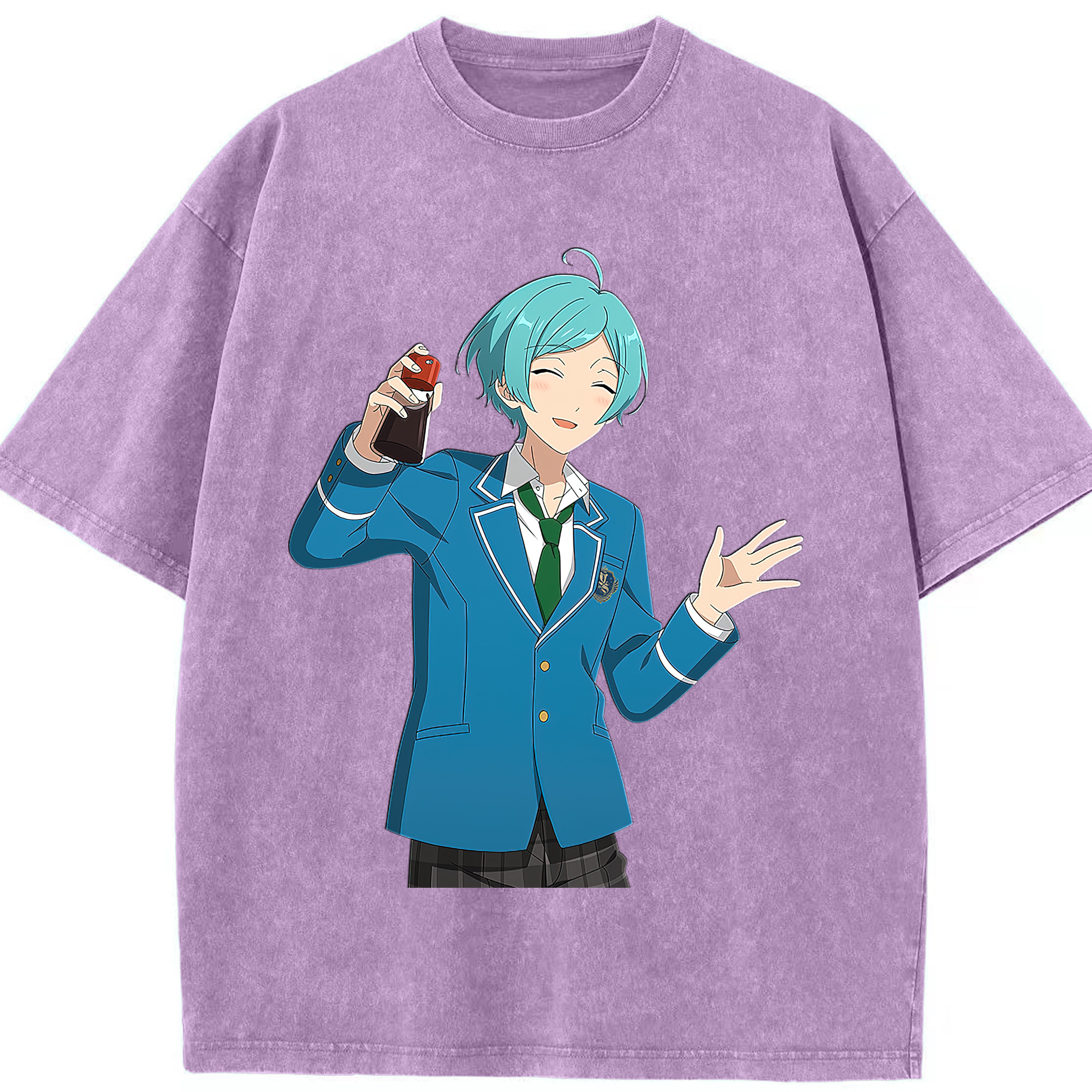 （画像用） あんさんぶるスターズ! Ensemble Stars 綿100% ヴィンテージ風 半袖Tシャツ（フロントプリント）
