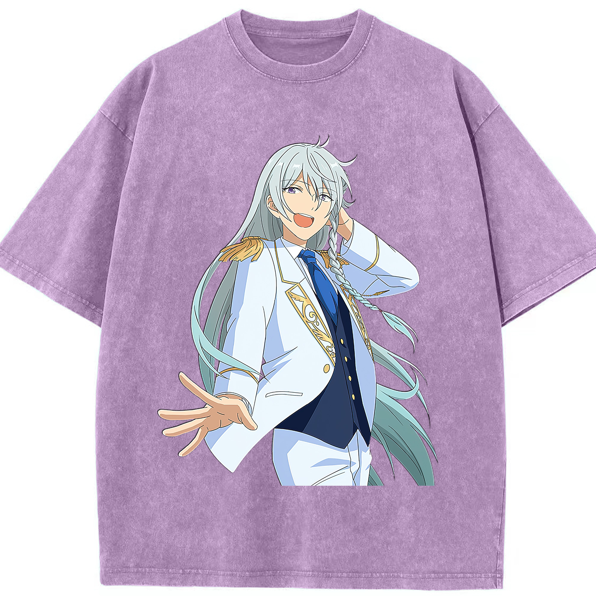 （画像用） あんさんぶるスターズ! Ensemble Stars 綿100% ヴィンテージ風 半袖Tシャツ（フロントプリント）
