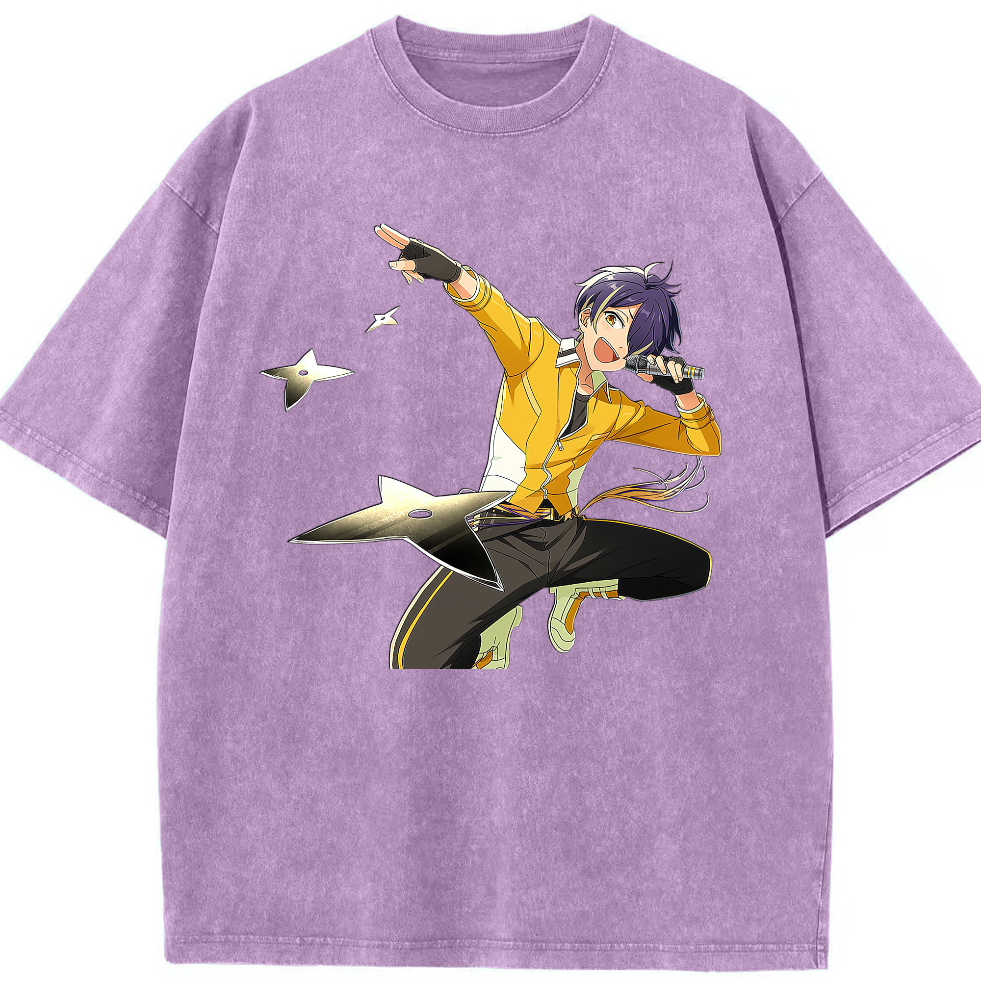 （画像用） あんさんぶるスターズ! Ensemble Stars 綿100% ヴィンテージ風 半袖Tシャツ（フロントプリント）