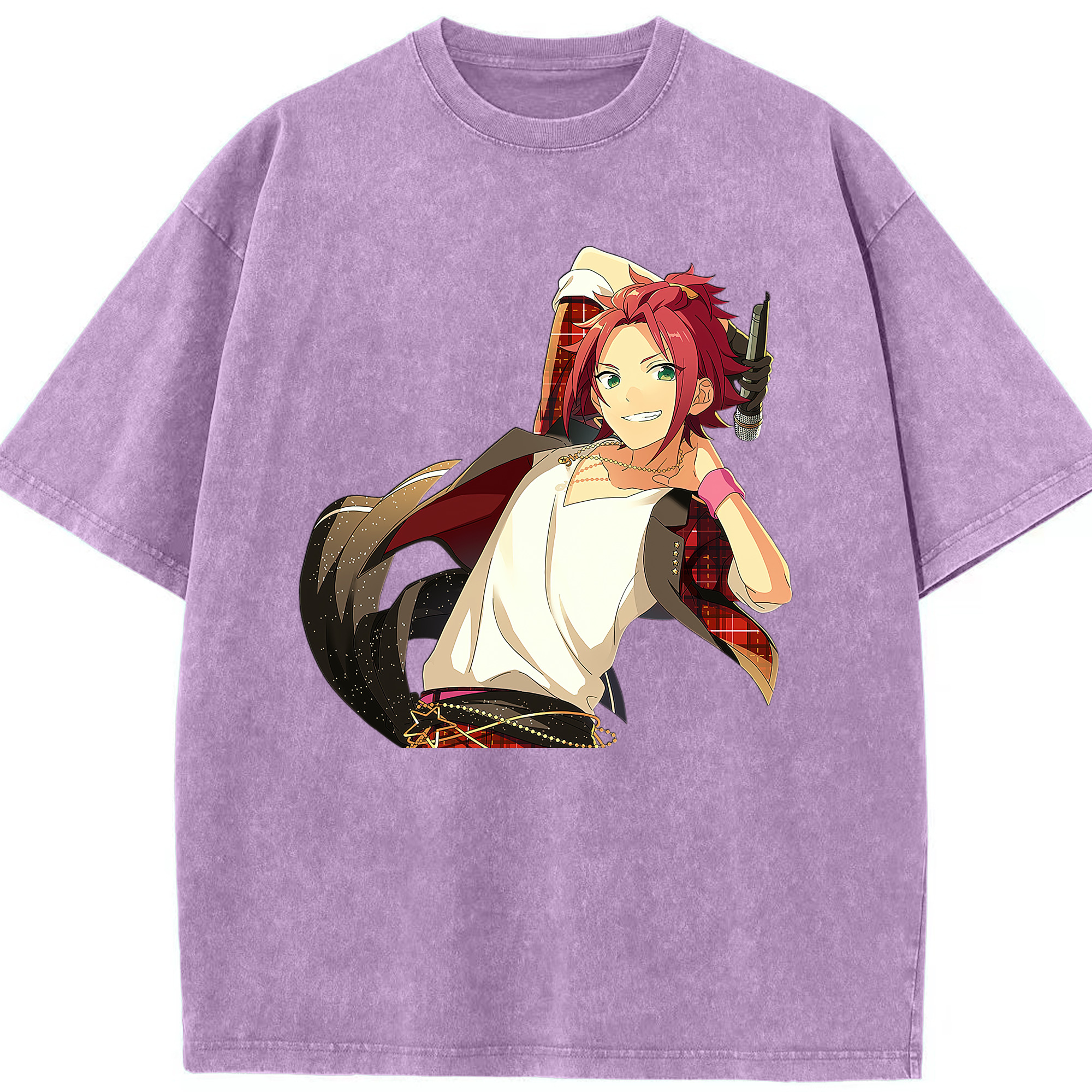 （画像用） あんさんぶるスターズ! Ensemble Stars 綿100% ヴィンテージ風 半袖Tシャツ（フロントプリント）