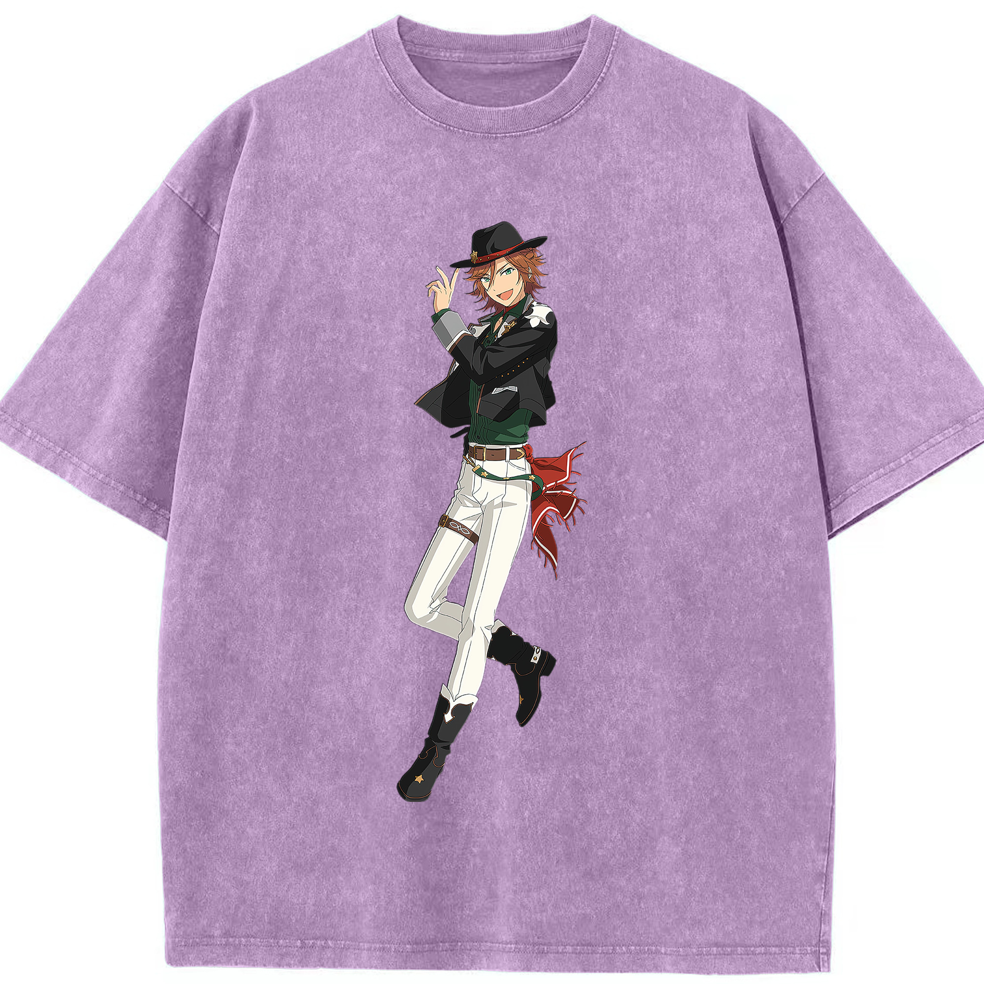 （画像用） あんさんぶるスターズ! Ensemble Stars 綿100% ヴィンテージ風 半袖Tシャツ（フロントプリント）