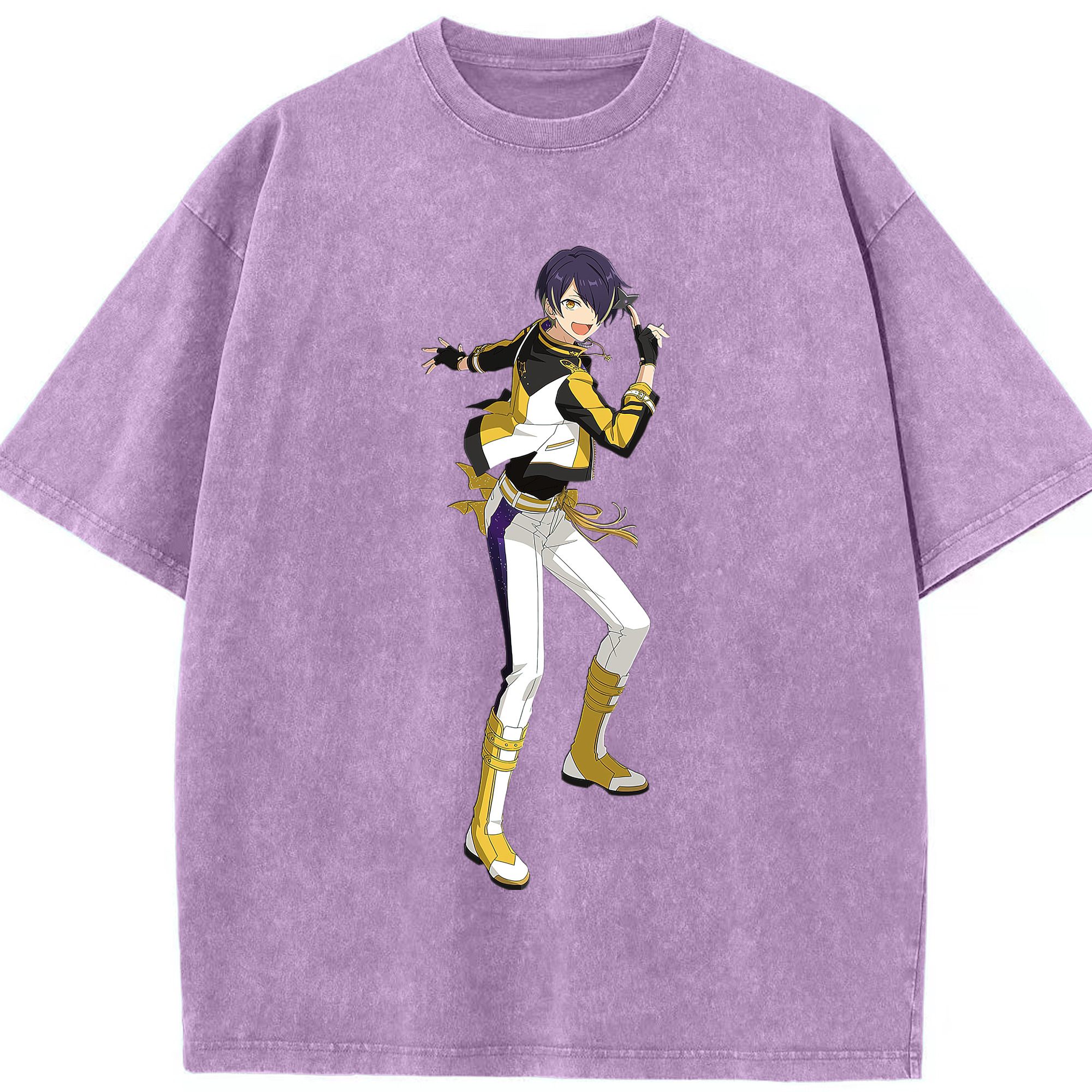 （画像用） あんさんぶるスターズ! Ensemble Stars 綿100% ヴィンテージ風 半袖Tシャツ（フロントプリント）