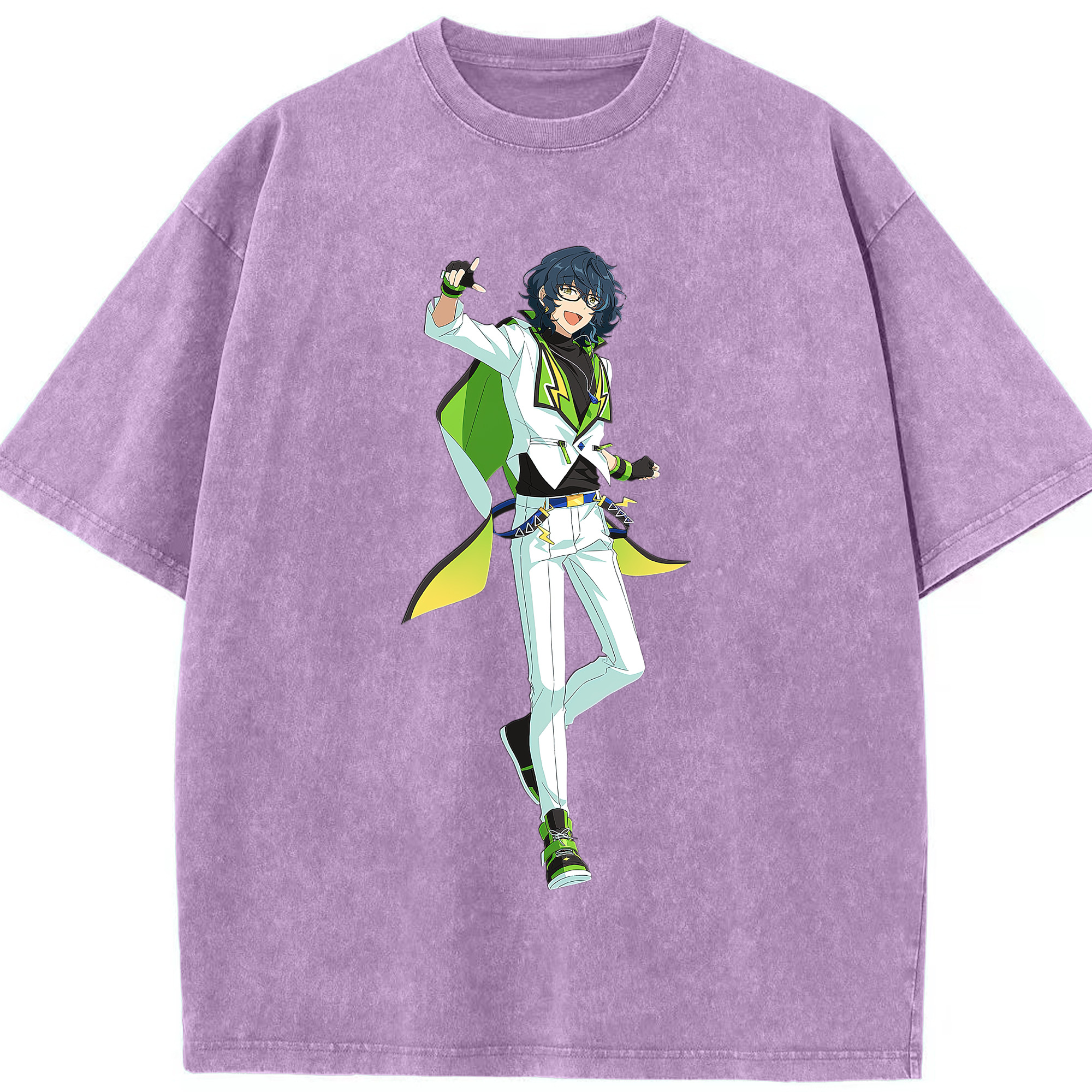 （画像用） あんさんぶるスターズ! Ensemble Stars 綿100% ヴィンテージ風 半袖Tシャツ（フロントプリント）