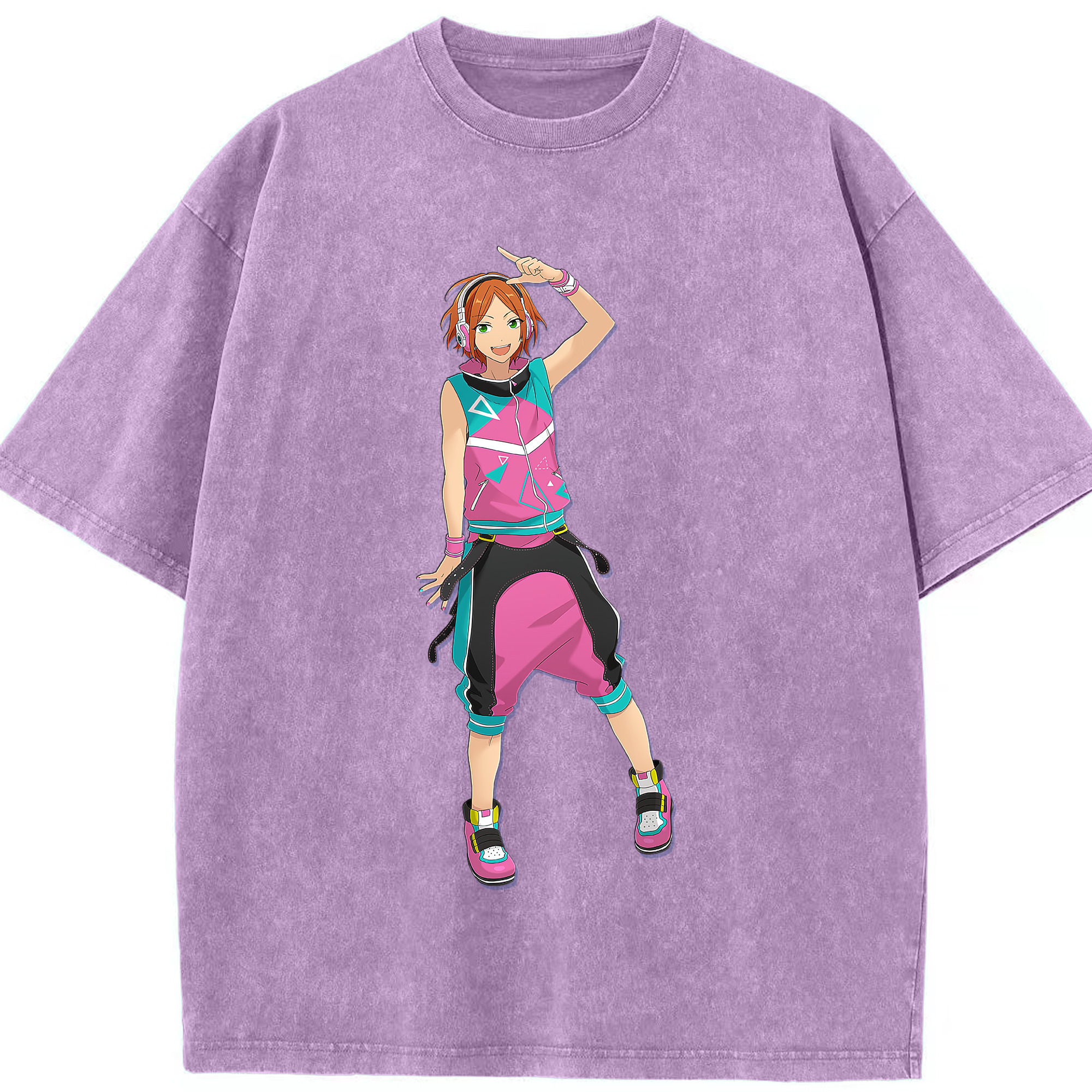 （画像用） あんさんぶるスターズ! Ensemble Stars 綿100% ヴィンテージ風 半袖Tシャツ（フロントプリント）