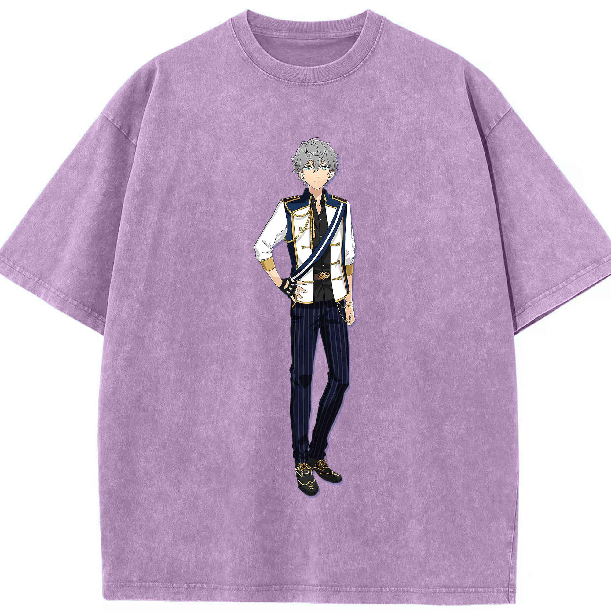 （画像用） あんさんぶるスターズ! Ensemble Stars 綿100% ヴィンテージ風 半袖Tシャツ（フロントプリント）