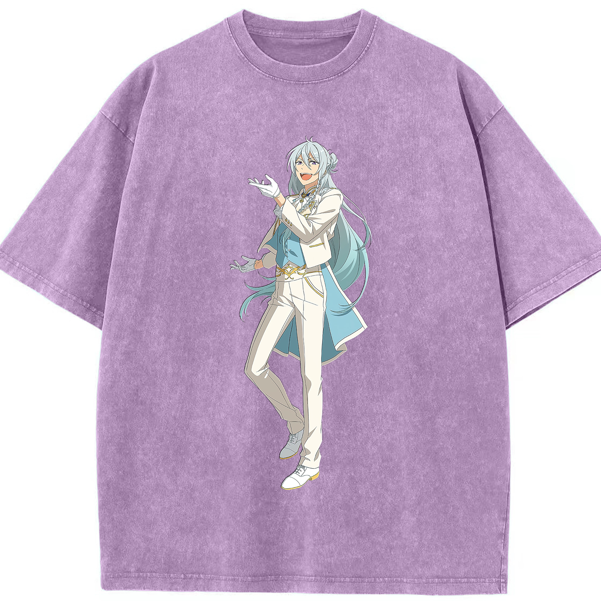（画像用） あんさんぶるスターズ! Ensemble Stars 綿100% ヴィンテージ風 半袖Tシャツ（フロントプリント）