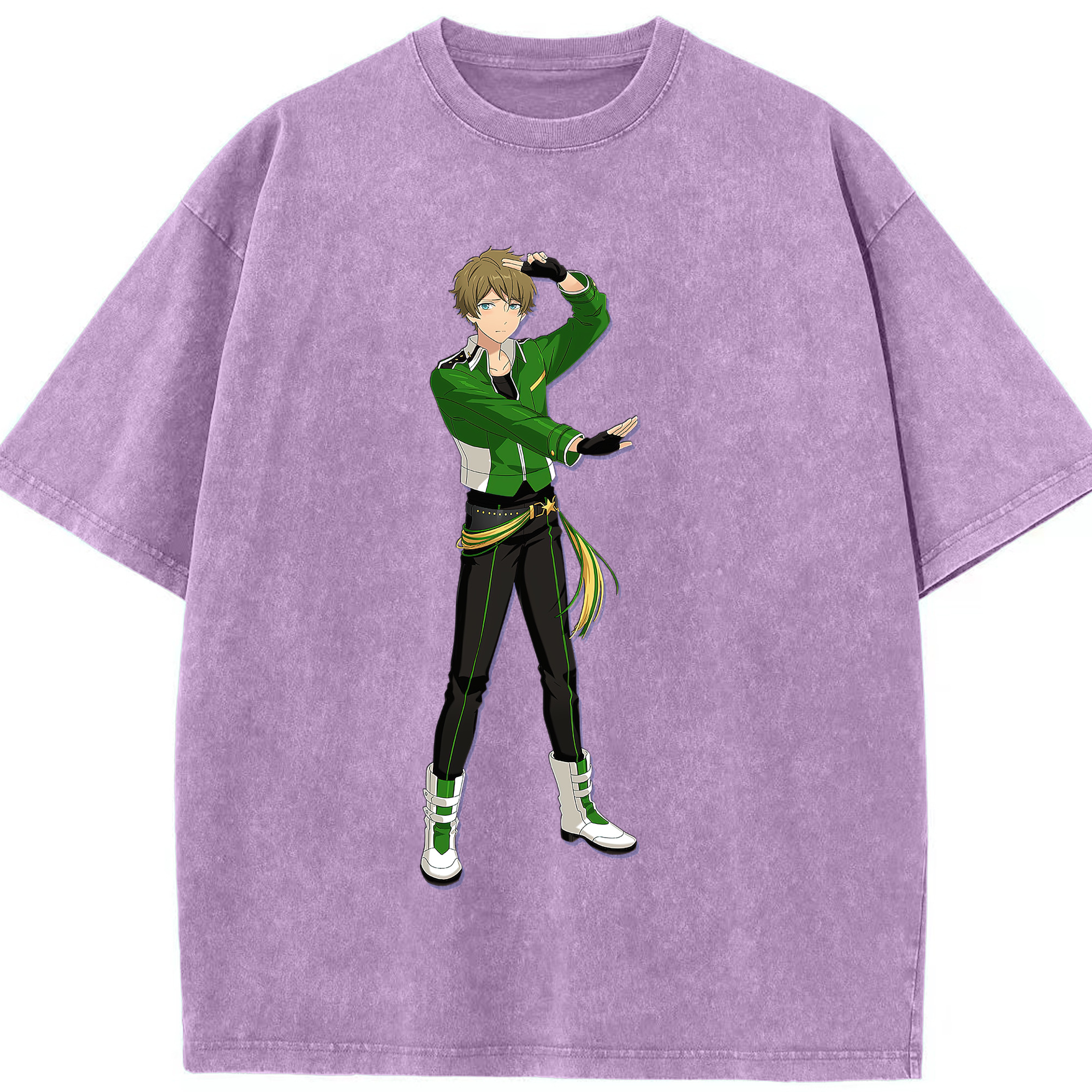 （画像用） あんさんぶるスターズ! Ensemble Stars 綿100% ヴィンテージ風 半袖Tシャツ（フロントプリント）