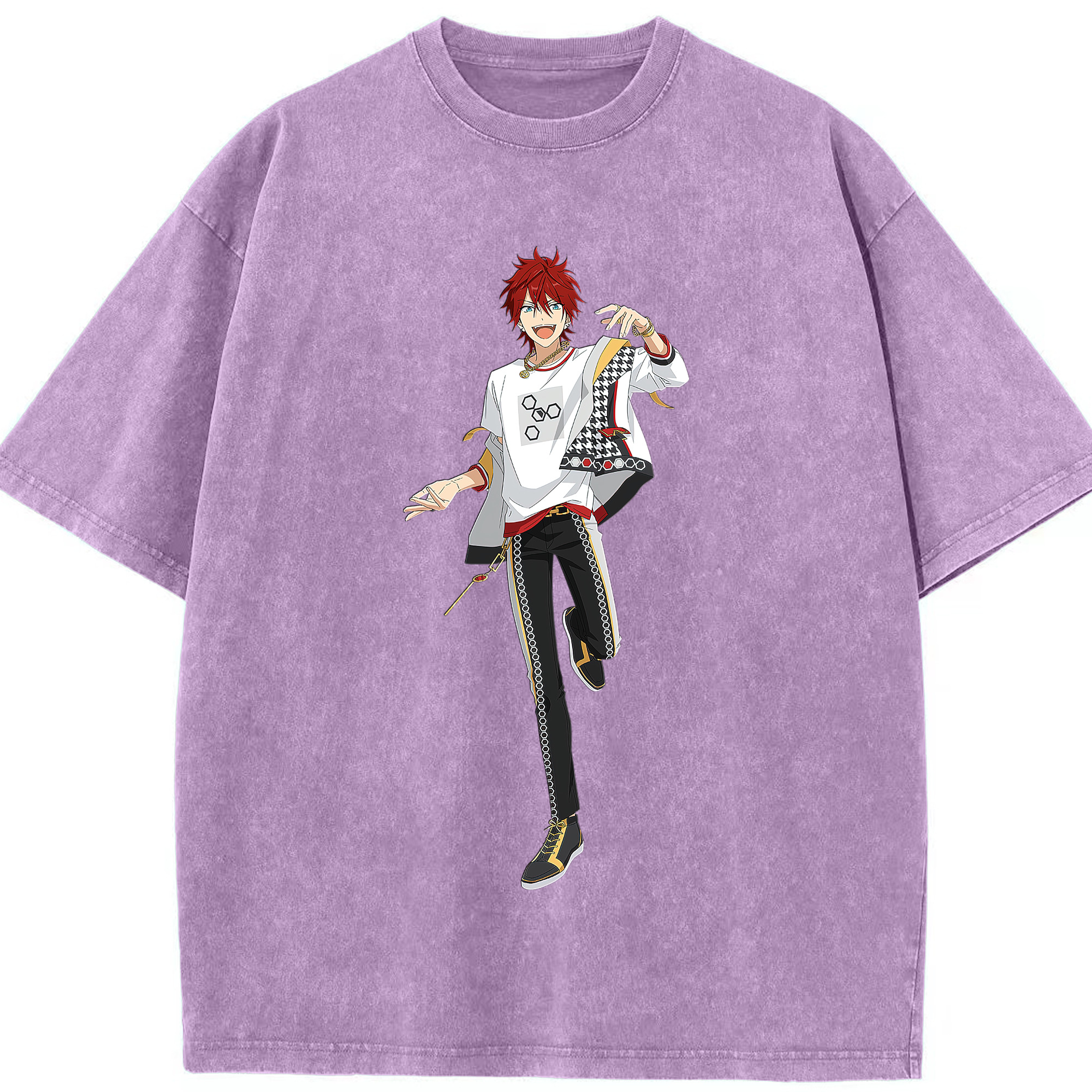 （画像用） あんさんぶるスターズ! Ensemble Stars 綿100% ヴィンテージ風 半袖Tシャツ（フロントプリント）