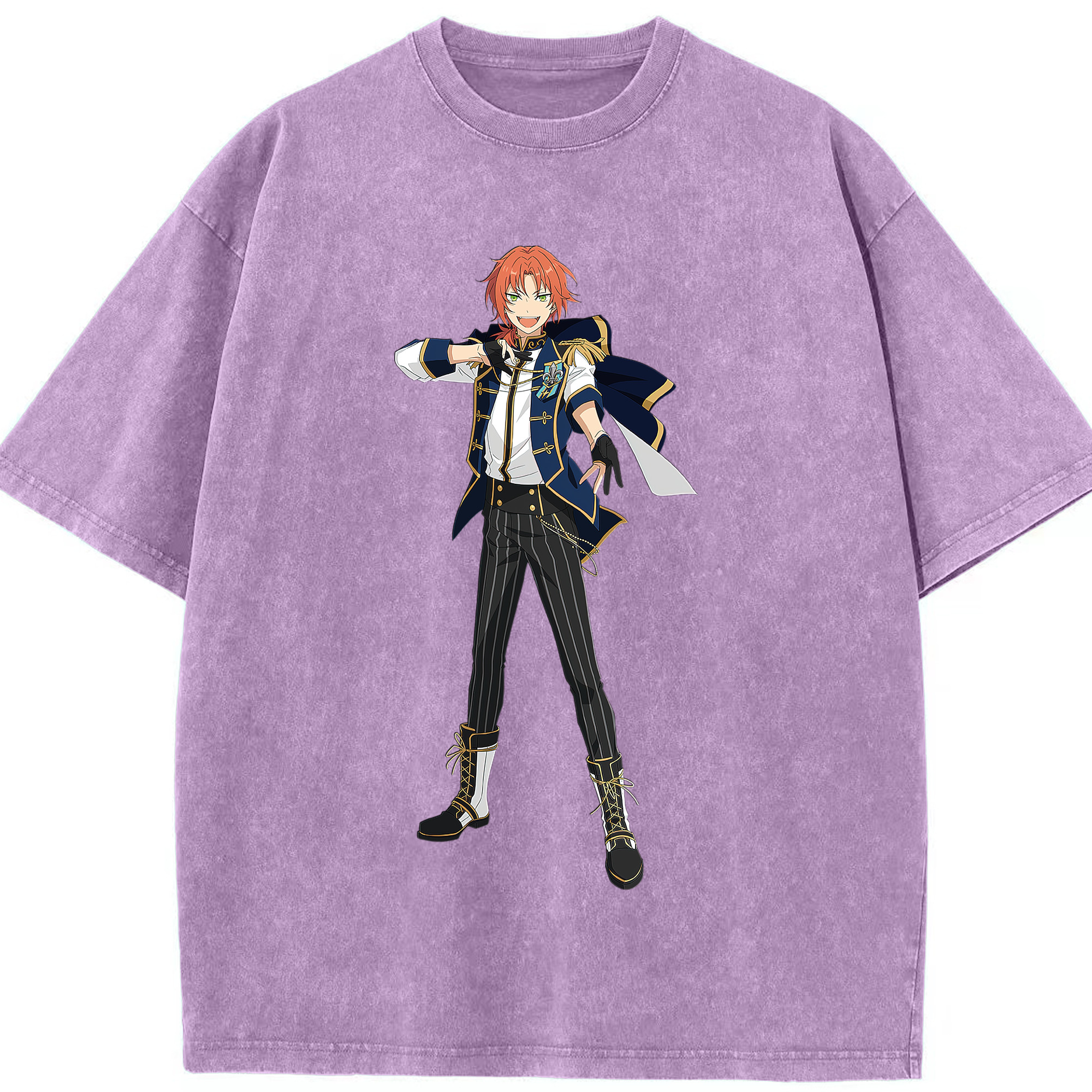 （画像用） あんさんぶるスターズ! Ensemble Stars 綿100% ヴィンテージ風 半袖Tシャツ（フロントプリント）