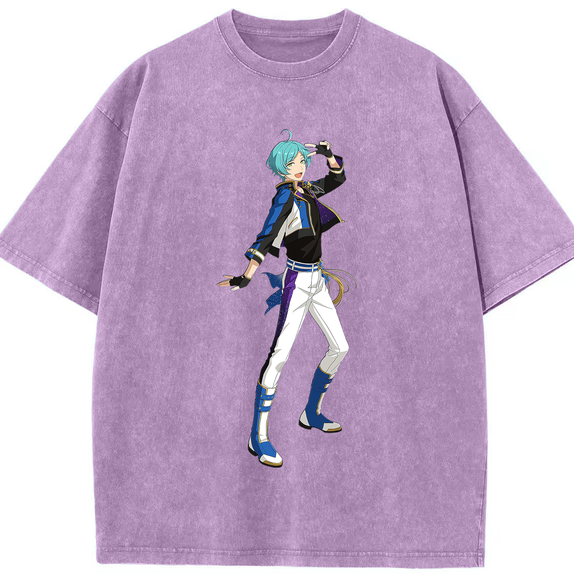 （画像用） あんさんぶるスターズ! Ensemble Stars 綿100% ヴィンテージ風 半袖Tシャツ（フロントプリント）